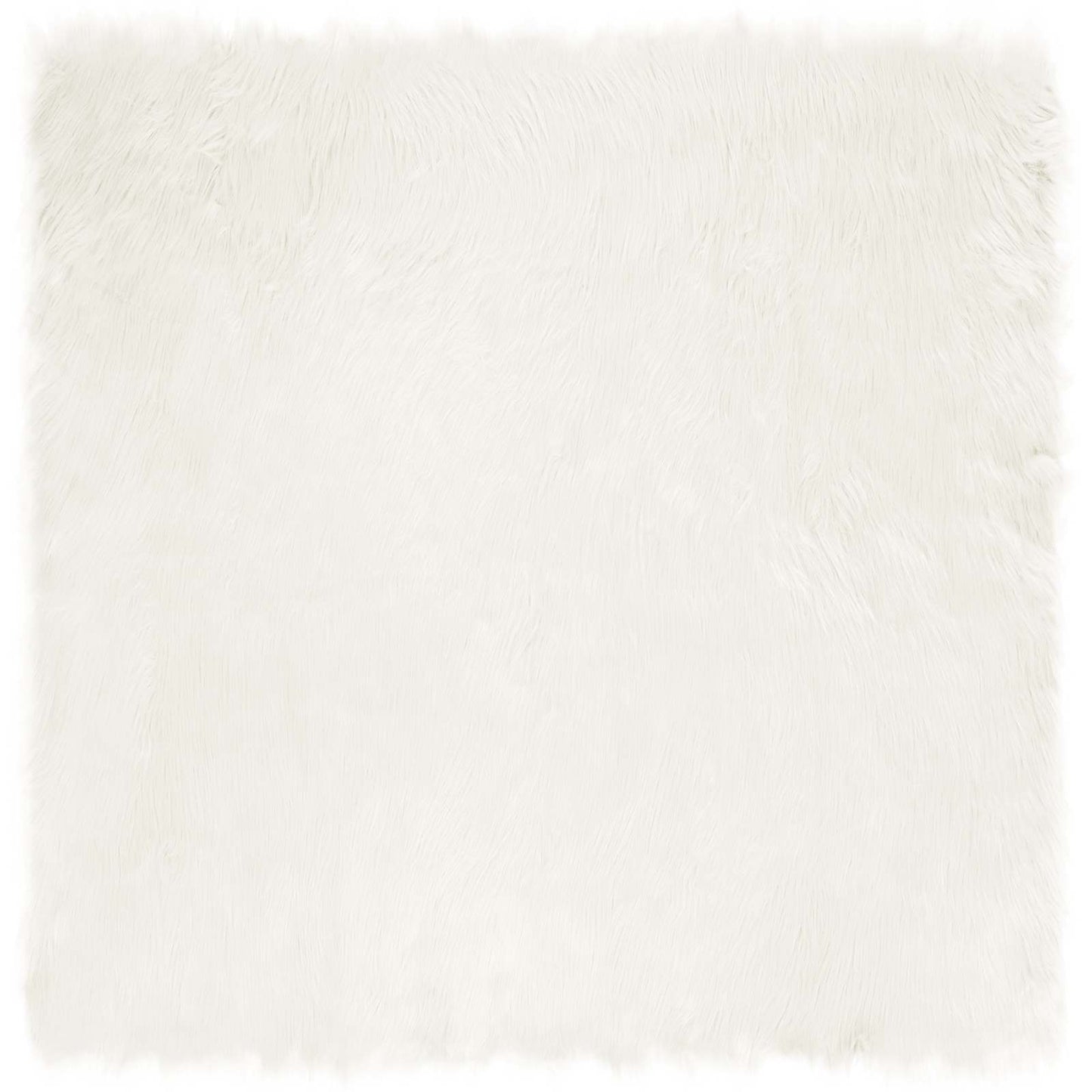 Kunstschaffell Teppich Tafalla Weiß 200 x 200 cm Polyester