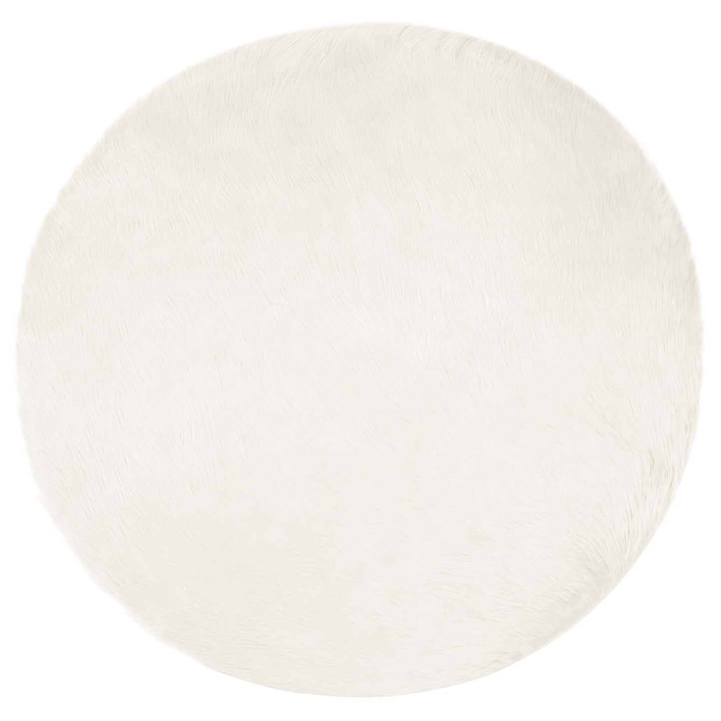 Kunstschaffell Teppich Tafalla Weiß Ø 120 cm Polyester