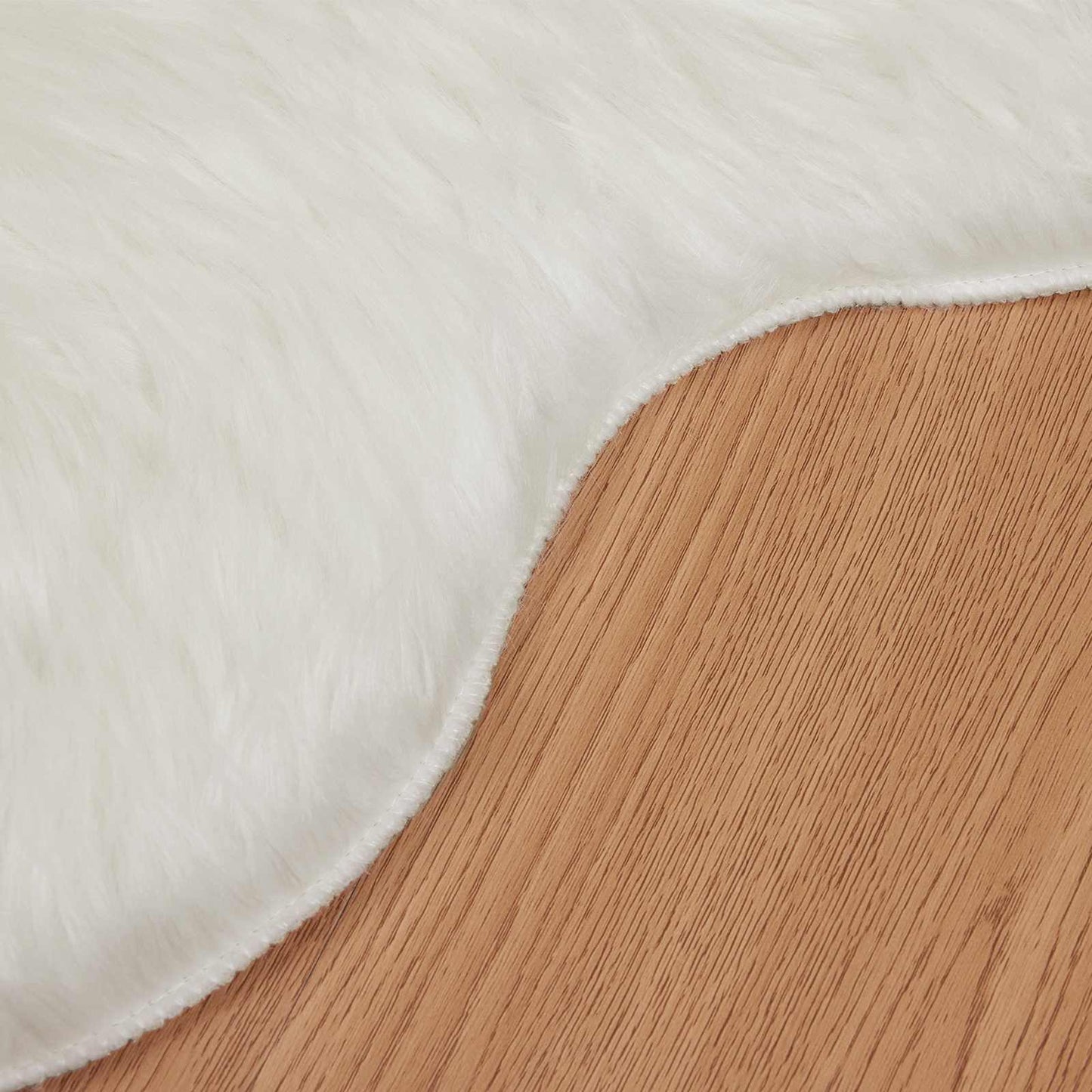 Artificial Sheepskin Rug Tafalla White 80 x 120 cm Polyester