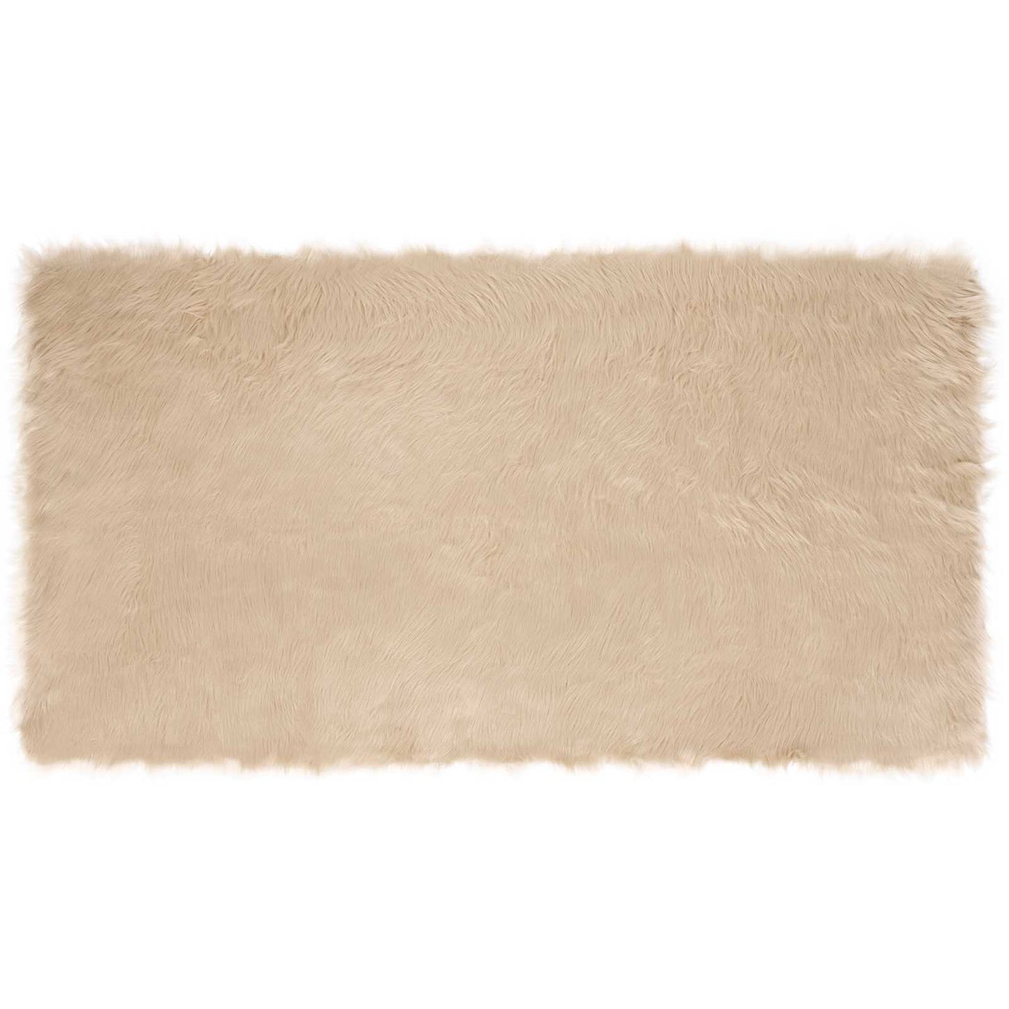 Tapis en imitation peau de mouton Tafalla Beige 60 x 110 cm Polyester
