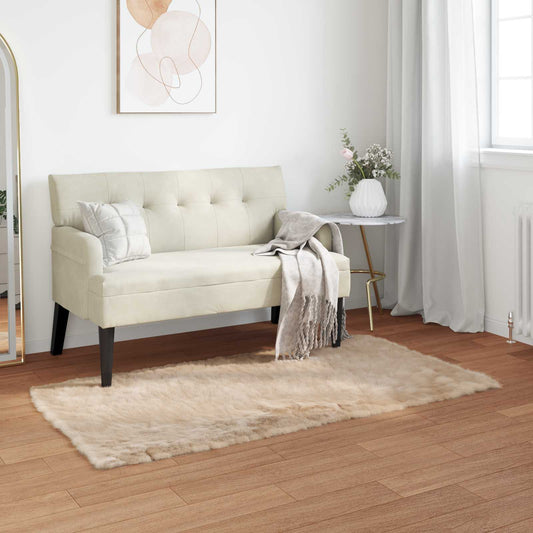 Kunstschaffell Teppich Tafalla Beige 80 x 150 cm Polyester