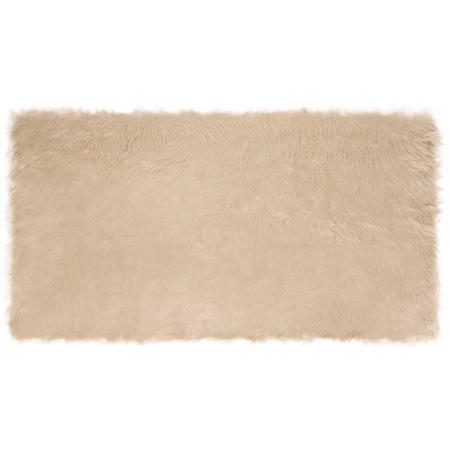 Faux Sheepskin Rug Tafalla Beige 80 x 150 cm Polyester