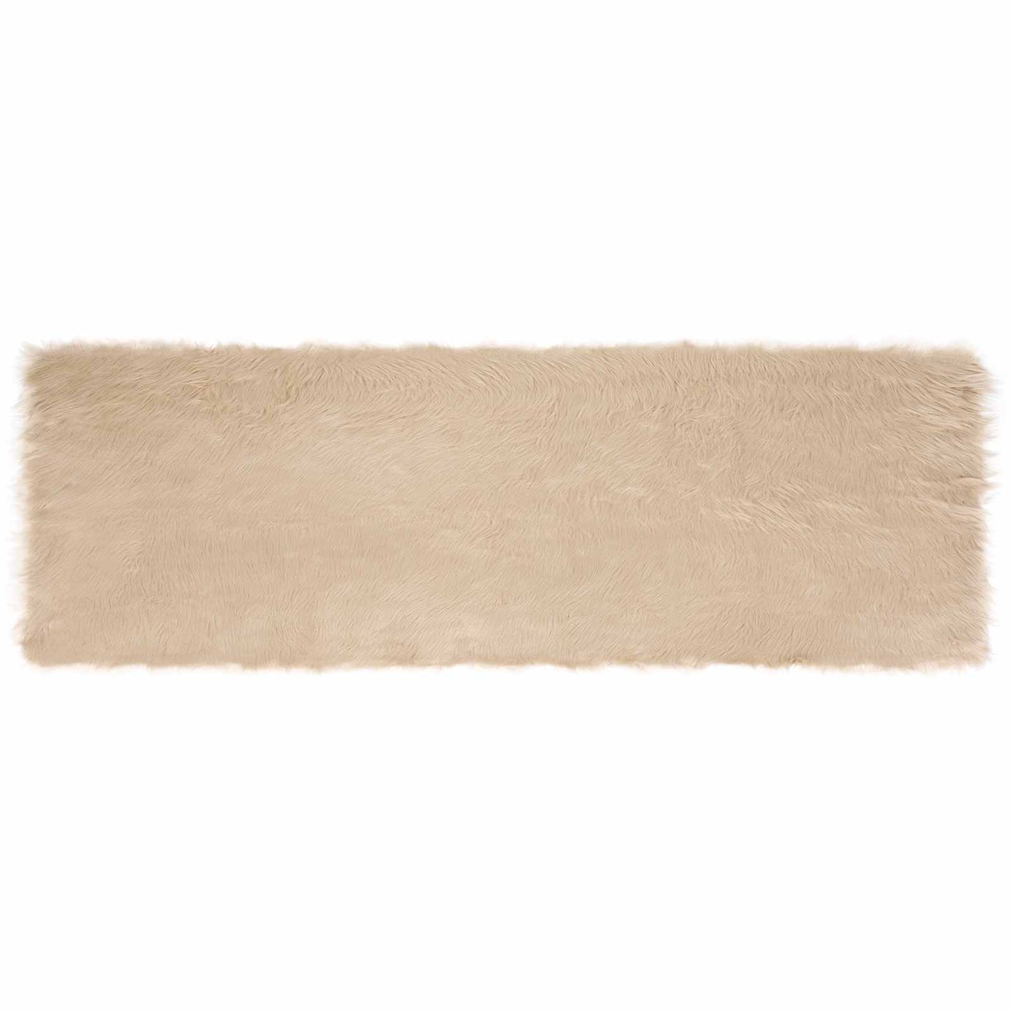 Faux Sheepskin Rug Tafalla Beige 80 x 250 cm Polyester
