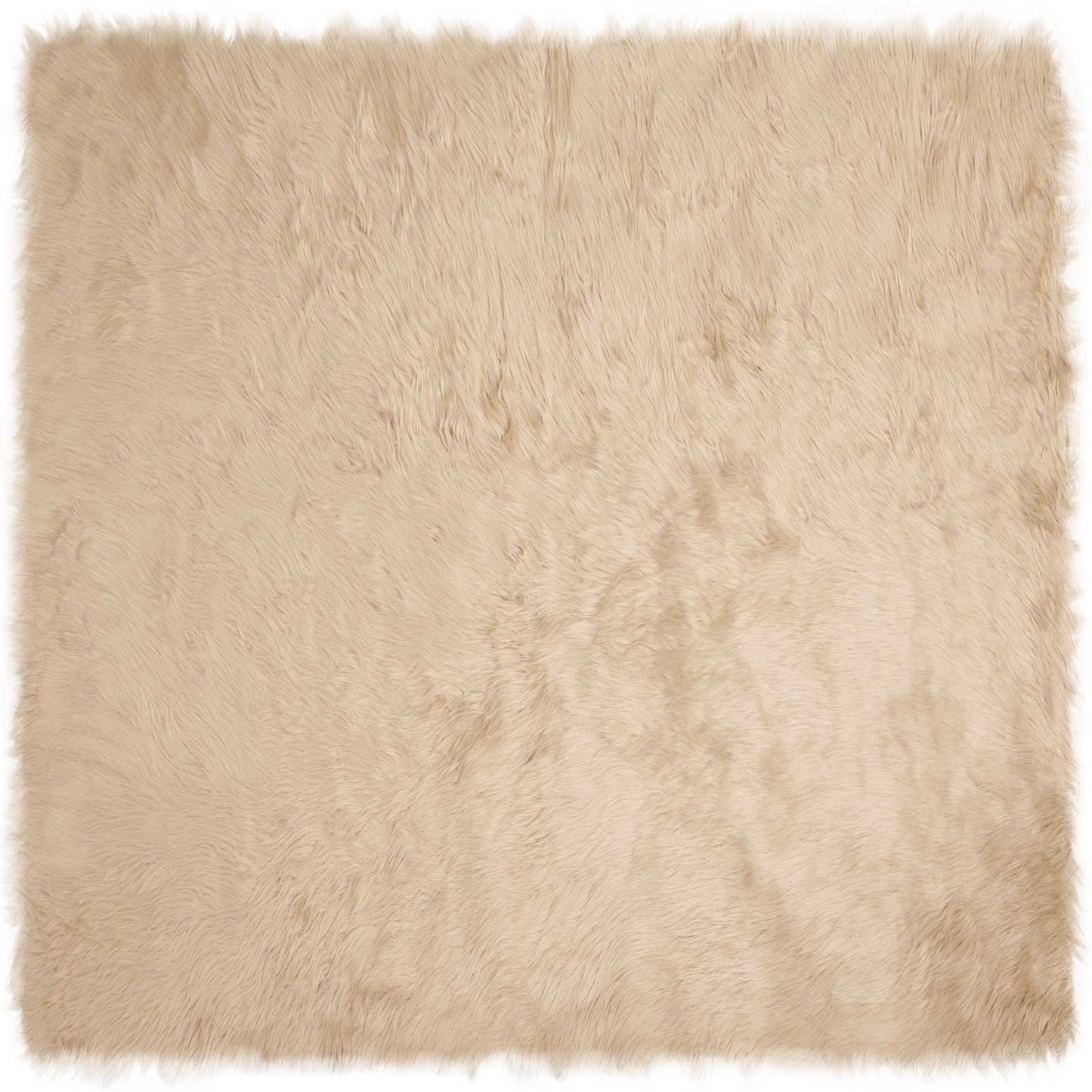 Tapis imitation peau de mouton Tafalla Beige 240 x 240 cm Polyester