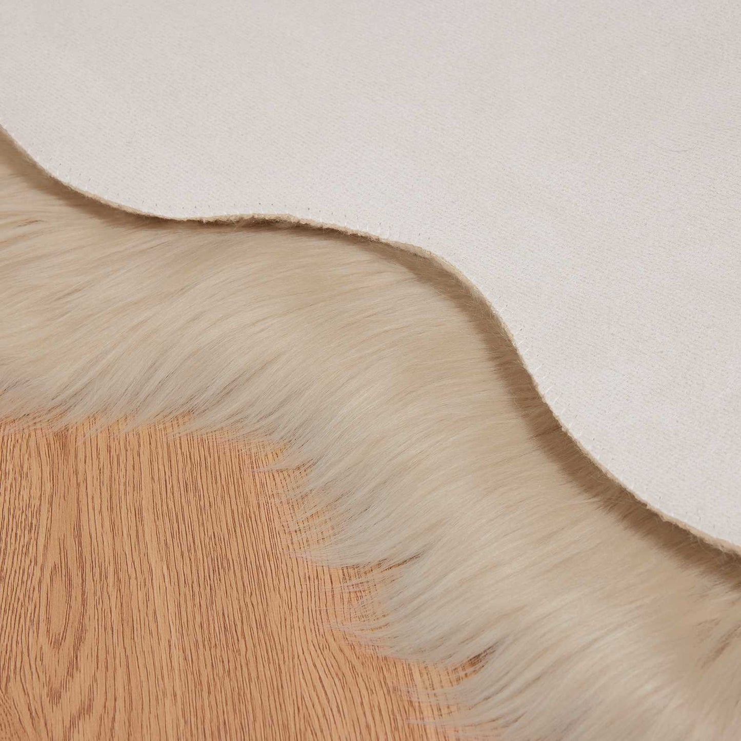 Tapis peau de mouton synthétique Tafalla Beige 60 x 90 cm Polyester