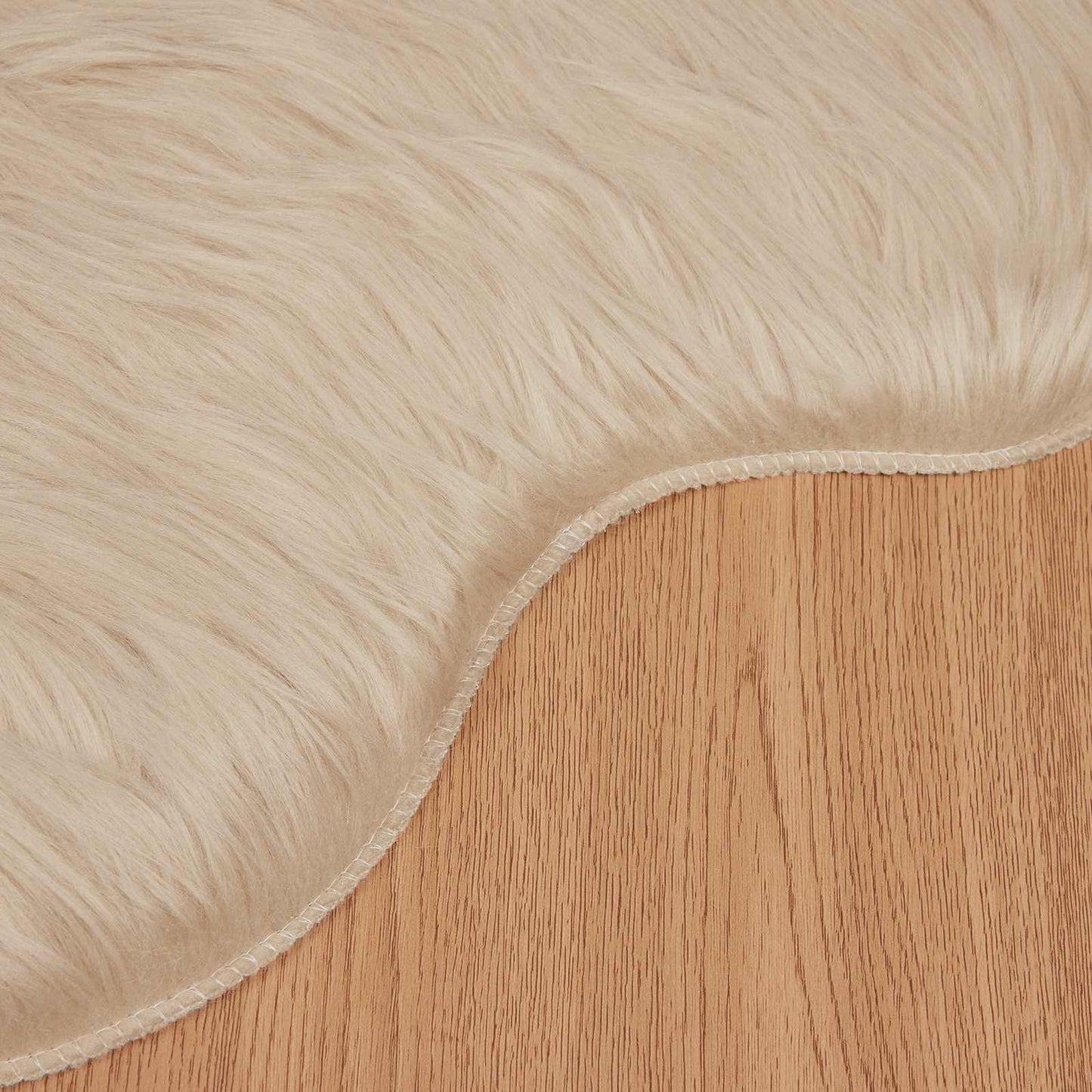 Tapis peau de mouton synthétique Tafalla Beige 60 x 90 cm Polyester
