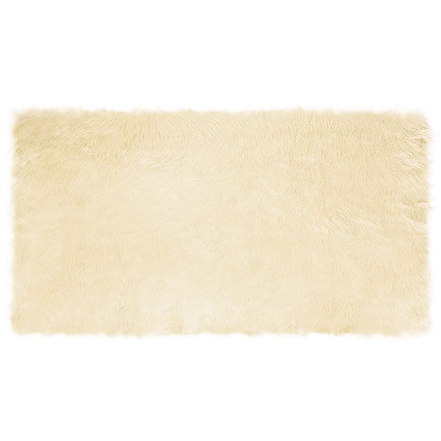 Tapis en fausse fourrure Tafalla Crème 80 x 150 cm Polyester