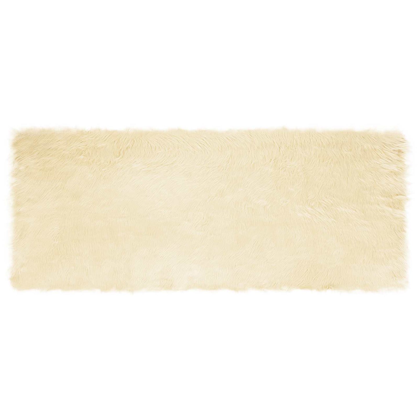 Tapis imitation peau de mouton Tafalla Crème 80 x 200 cm Polyester
