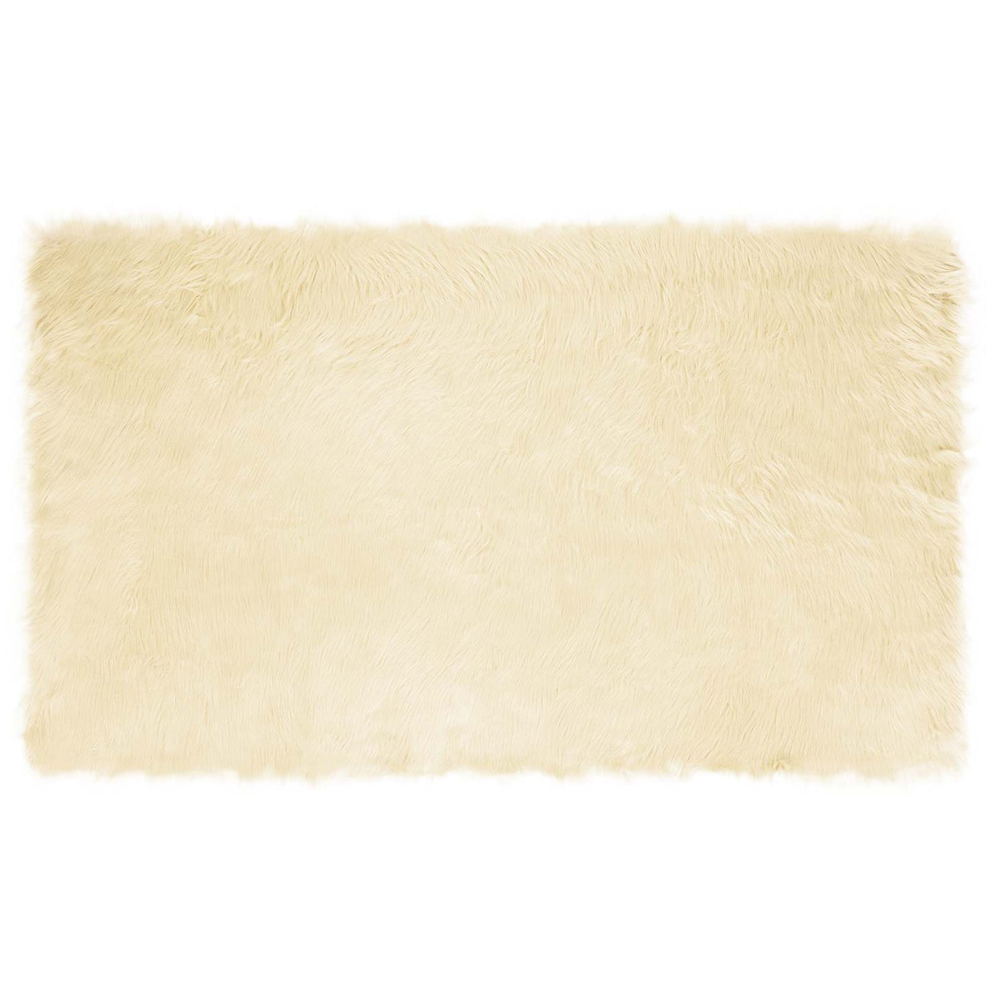 Kunstschaffell Teppich Tafalla Creme 100 x 200 cm Polyester