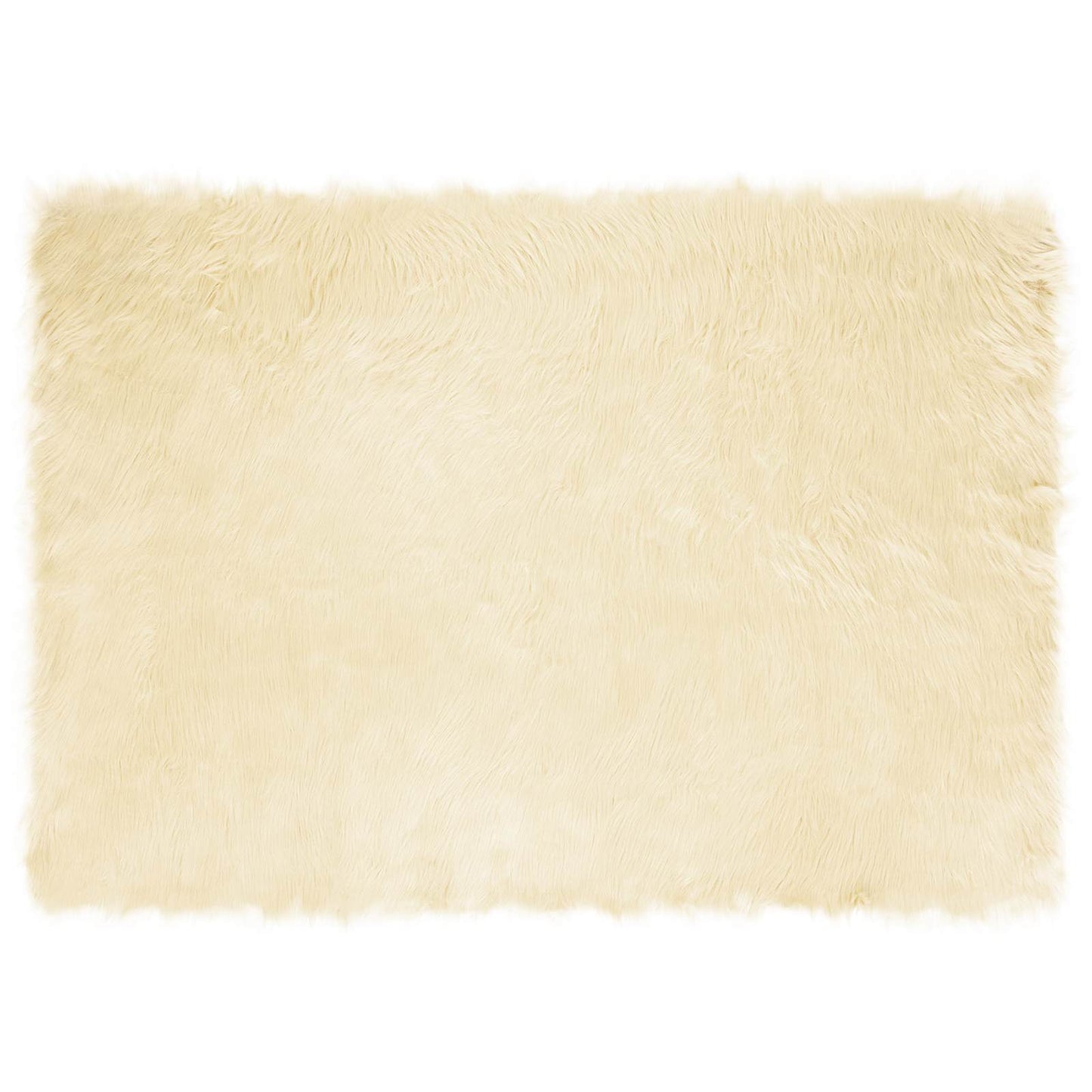 Faux Sheepskin Rug Tafalla Cream 140 x 200 cm Polyester