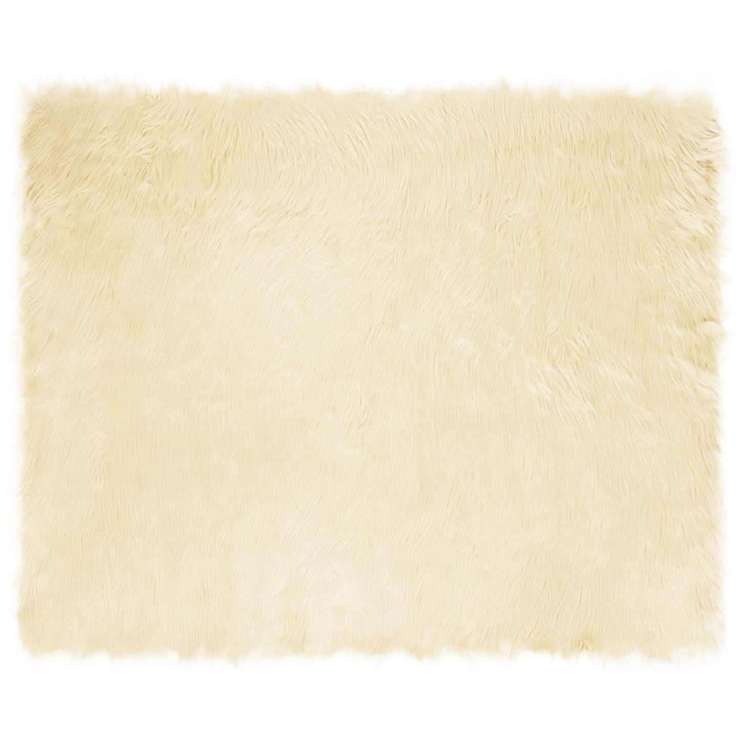 Tapis en fausse fourrure Tafalla Crème 200 x 280 cm Polyester