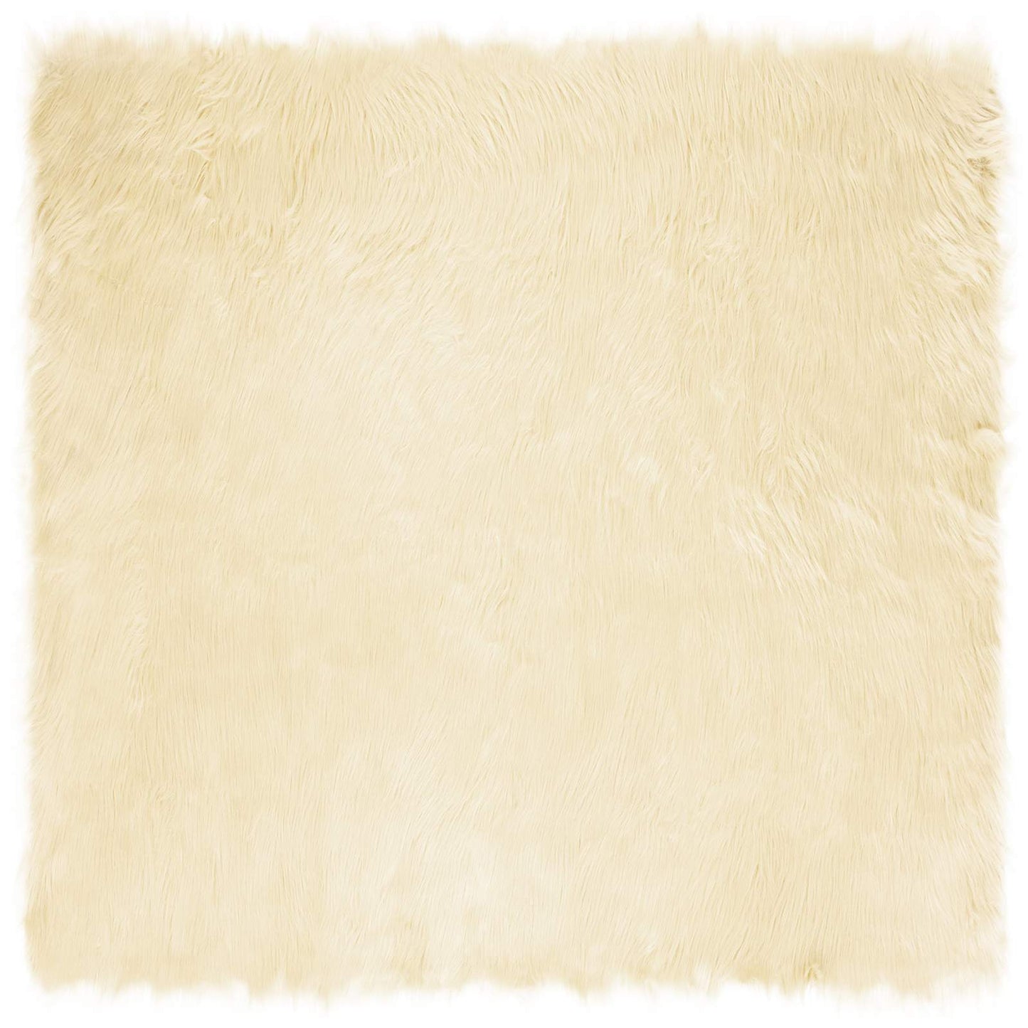 Kunstschaffell Teppich Tafalla Creme 240 x 240 cm Polyester
