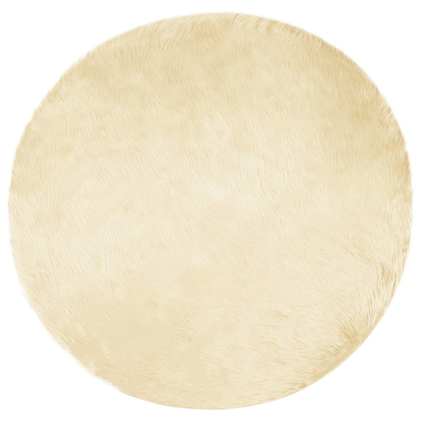 Faux Sheepskin Rug Tafalla Cream Ø 120 cm Polyester