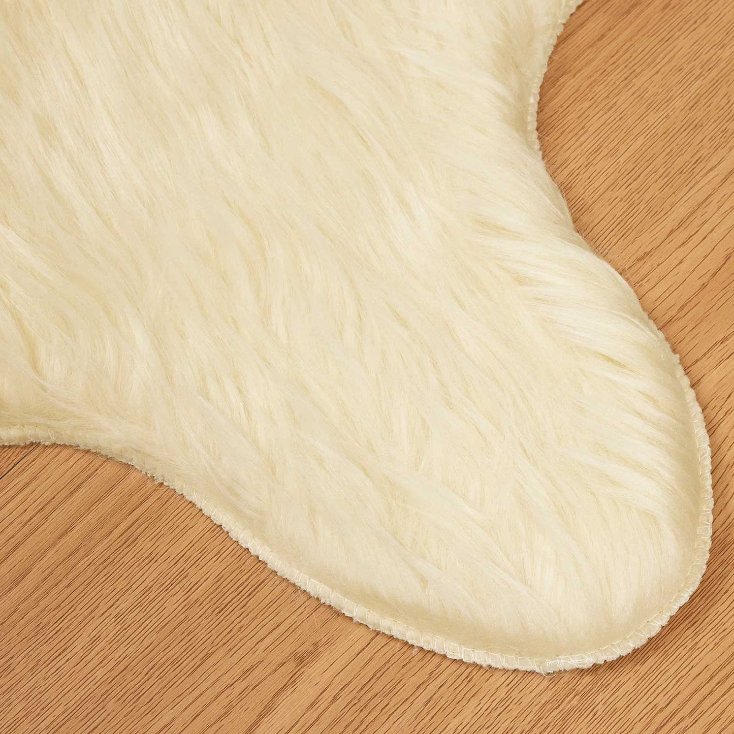 Faux Sheepskin Rug Tafalla Cream 50 x 80 cm Polyester