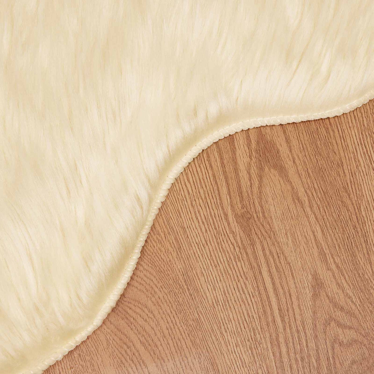 Faux Sheepskin Rug Tafalla Cream 50 x 80 cm Polyester