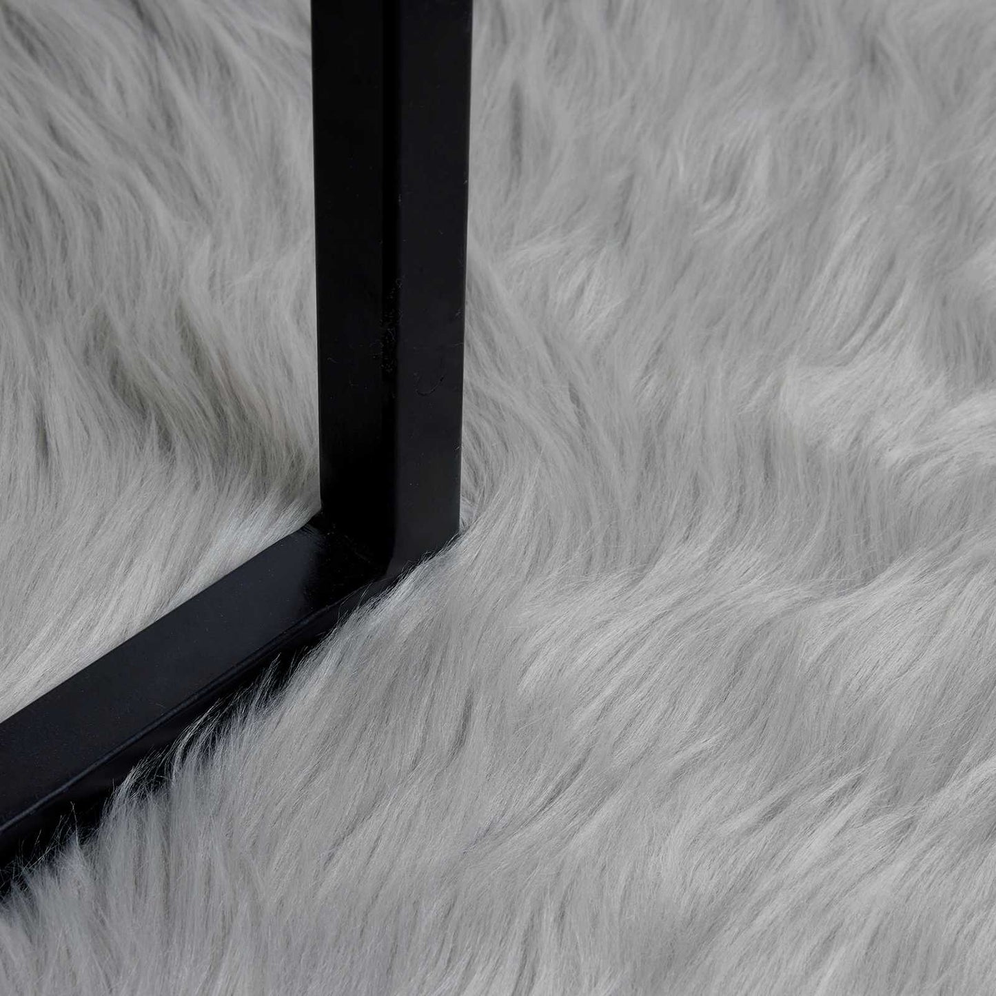 Faux Sheepskin Rug Tafalla Grey 60 x 110 cm Polyester