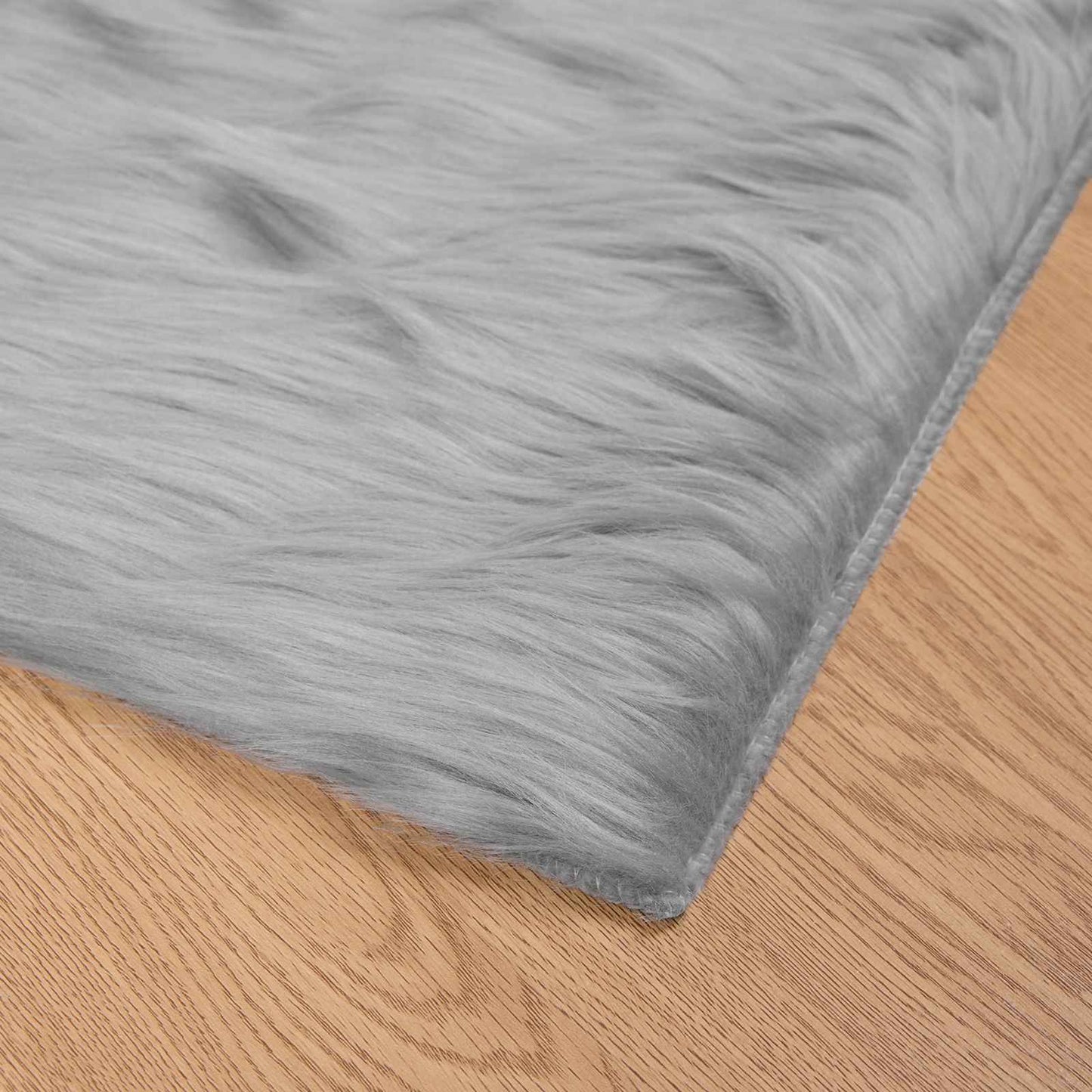Faux Sheepskin Rug Tafalla Grey 60 x 110 cm Polyester