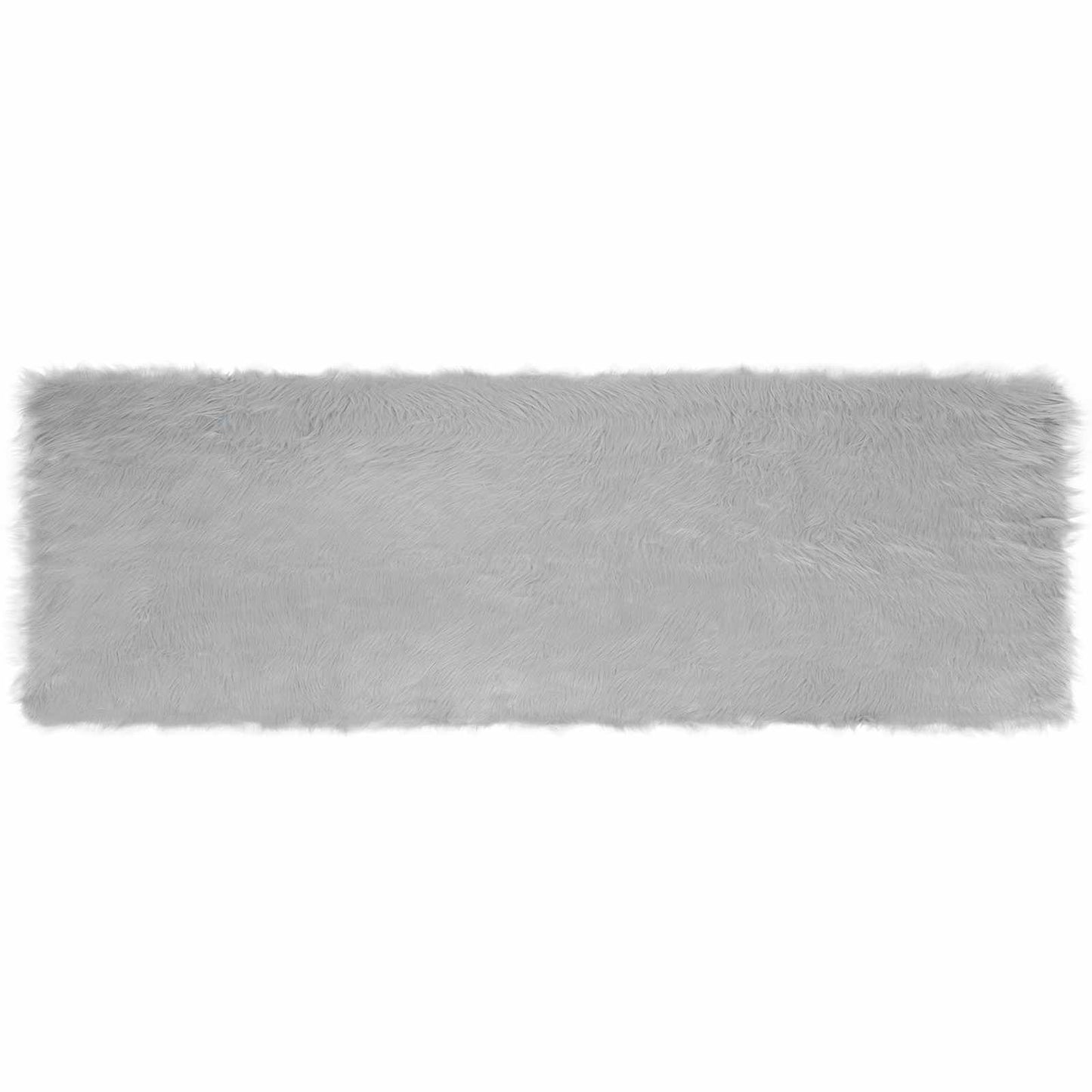 Kunstschaffell Teppich Tafalla Grau 80 x 250 cm Polyester