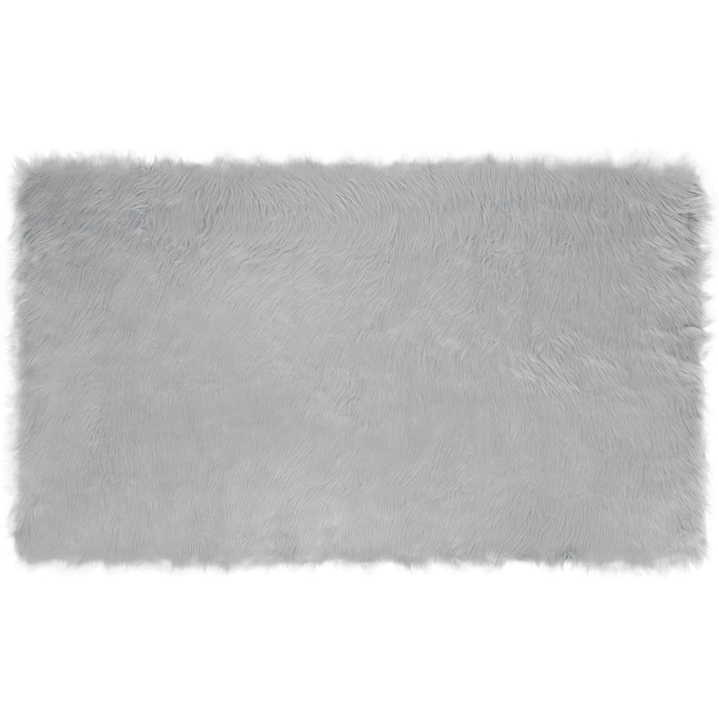Tapis en fausse fourrure de mouton Tafalla gris 100 x 200 cm polyester