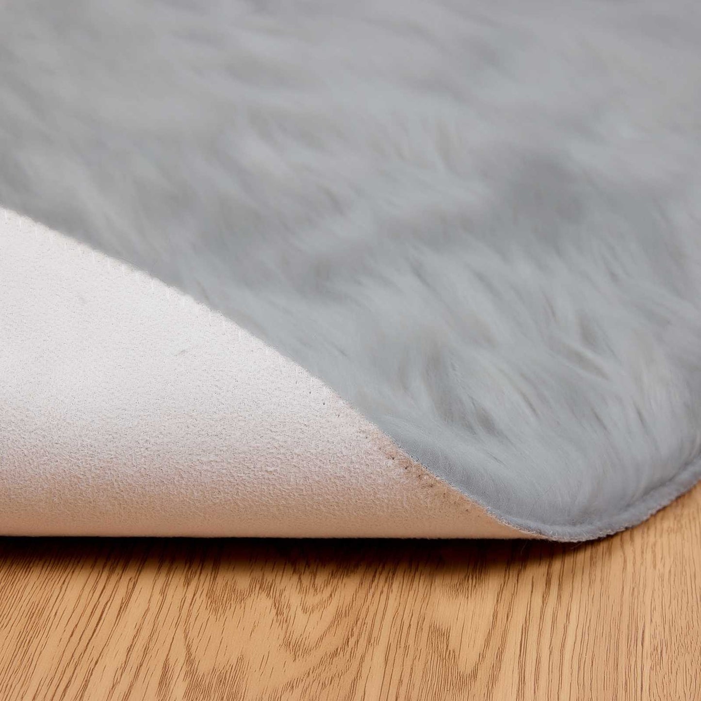 Kunstschaffell Teppich Tafalla Grau Ø 120 cm Polyester