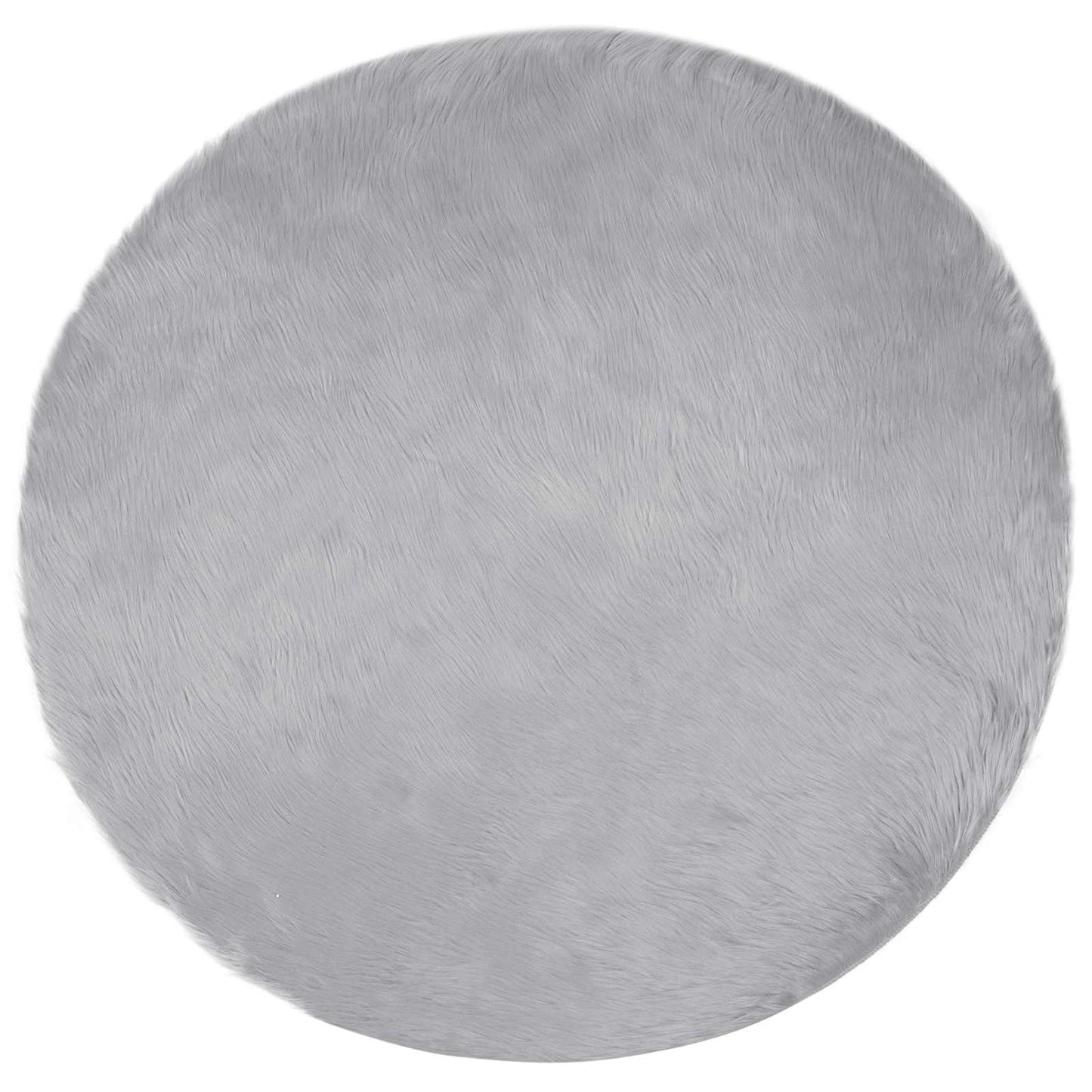 Kunstschaffell Teppich Tafalla Grau Ø 120 cm Polyester