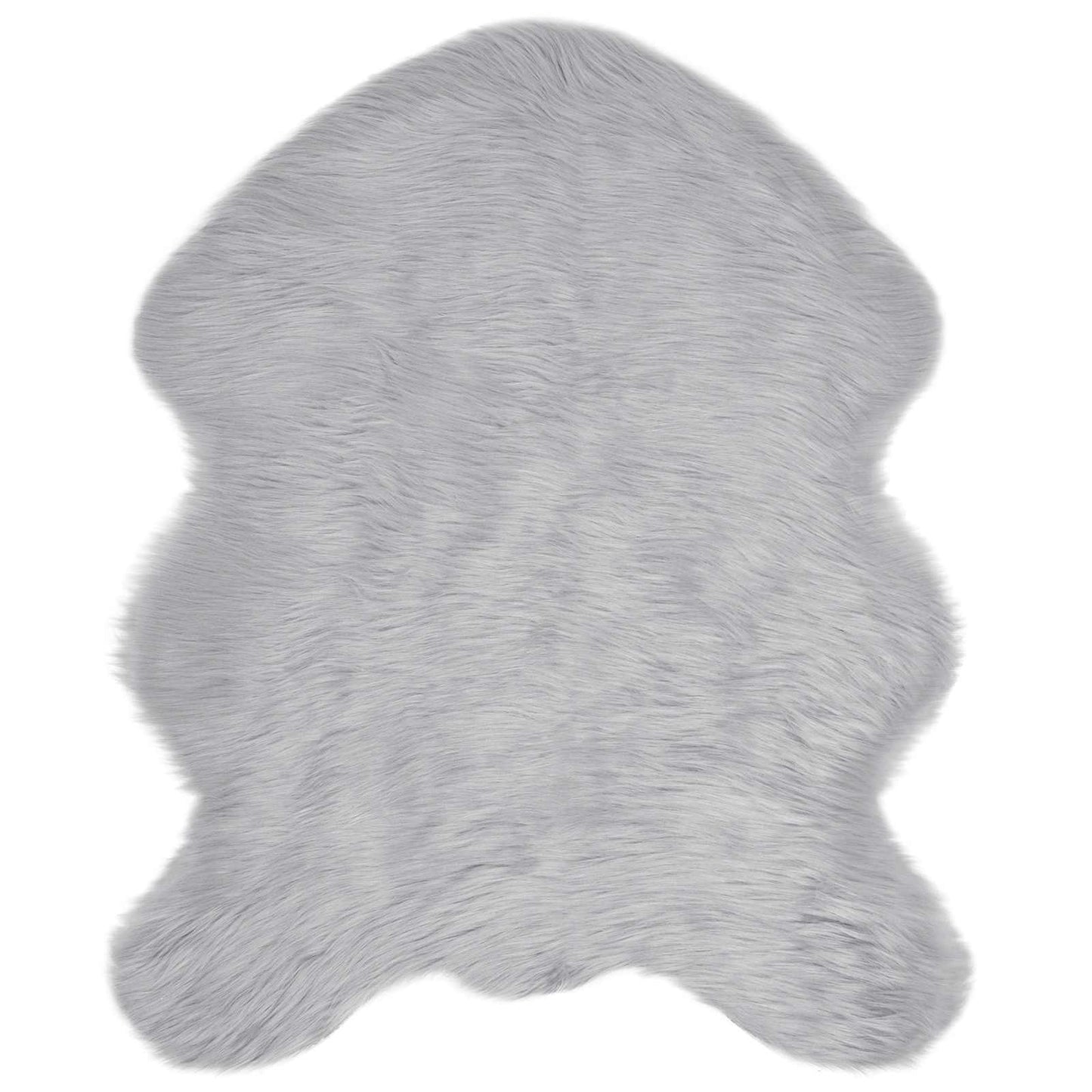 Tapis en fausse fourrure Tafalla gris 50 x 80 cm Polyester
