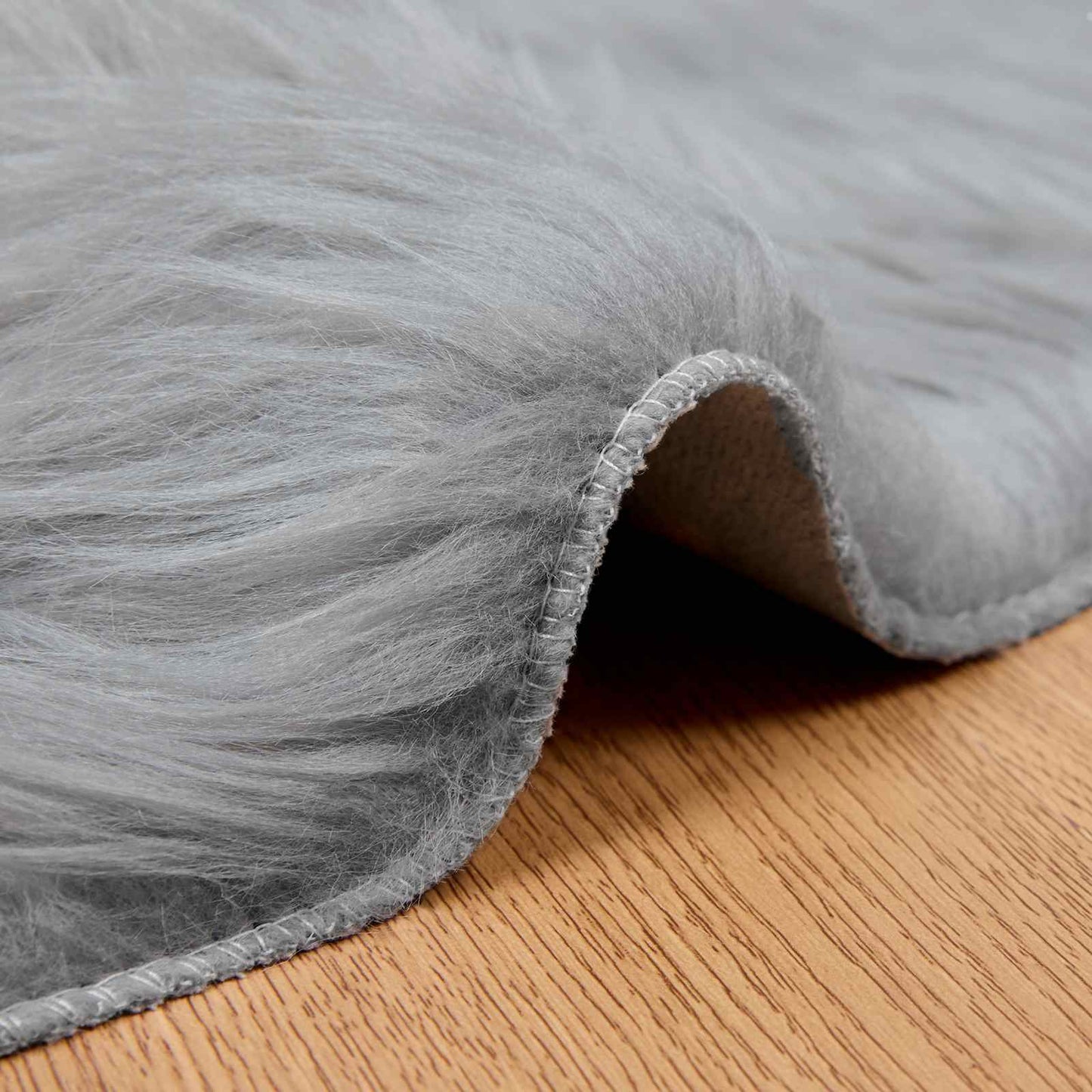 Kunstschaffell Teppich Tafalla Grau 80 x 120 cm Polyester