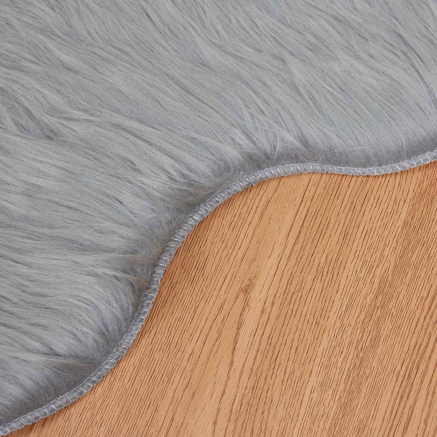 Kunstschaffell Teppich Tafalla Grau 80 x 120 cm Polyester