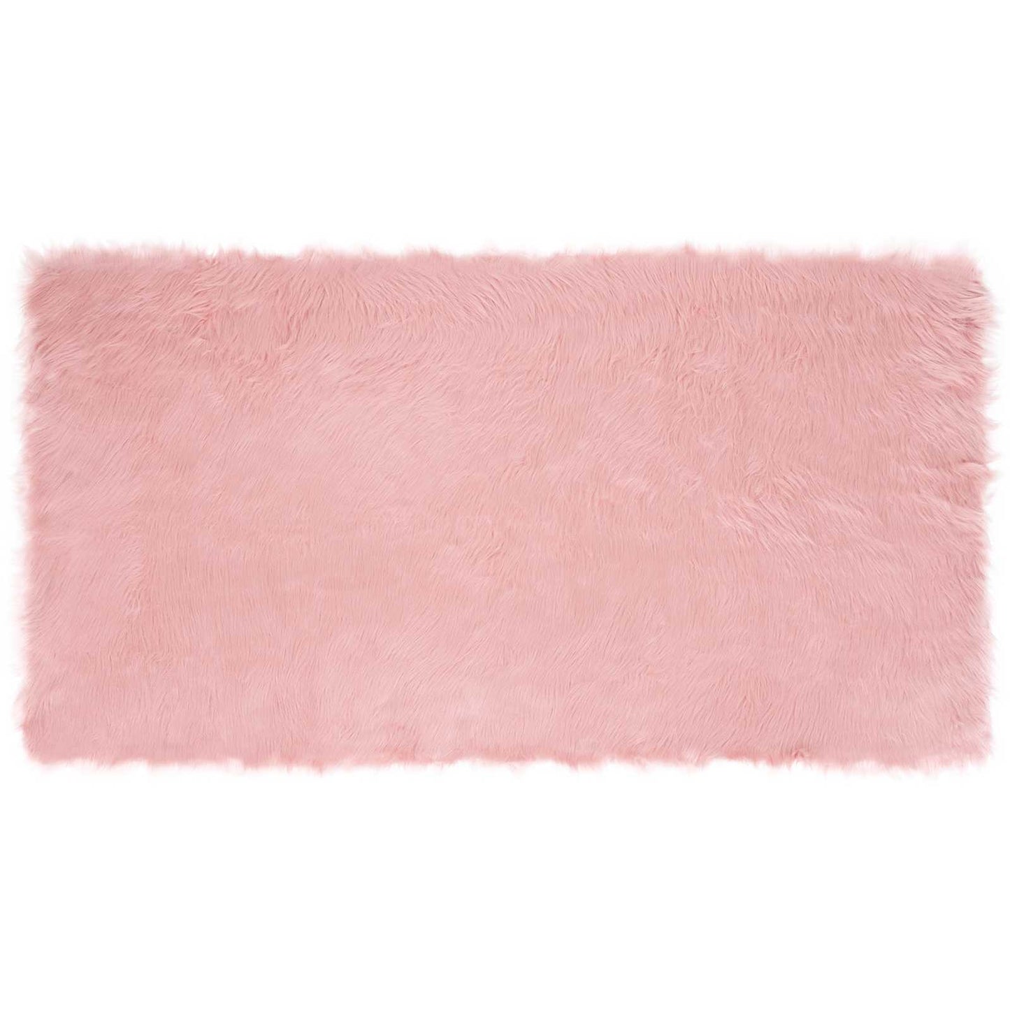 Tapis imitation peau de mouton Tafalla Rose 80 x 150 cm Polyester
