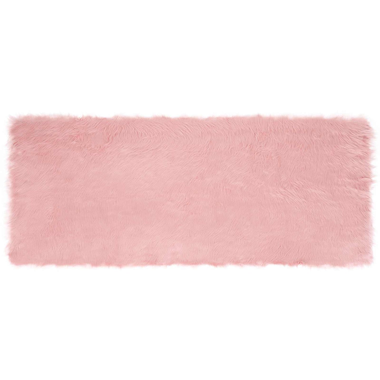 Tapis peau de mouton synthétique Tafalla Rose 80 x 200 cm Polyester