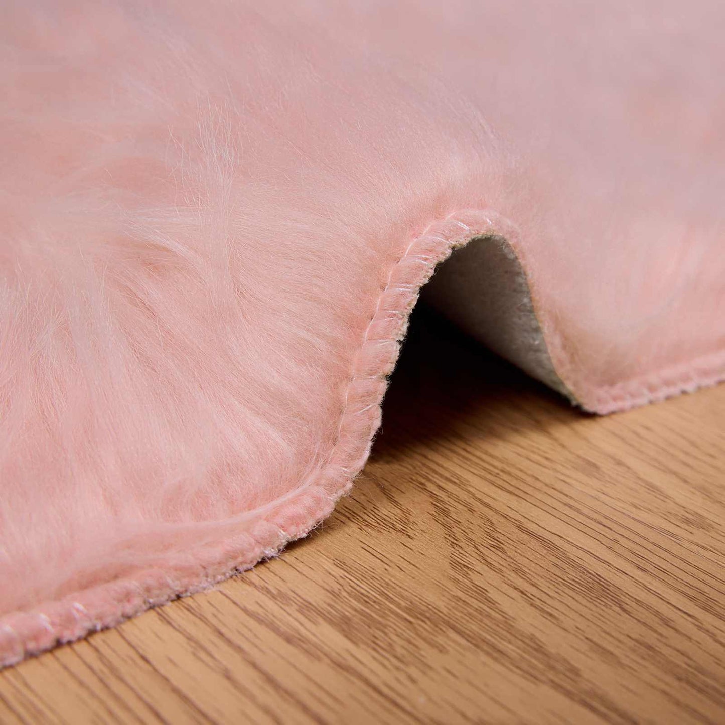 Faux Sheepskin Rug Tafalla Pink 160 x 230 cm Polyester