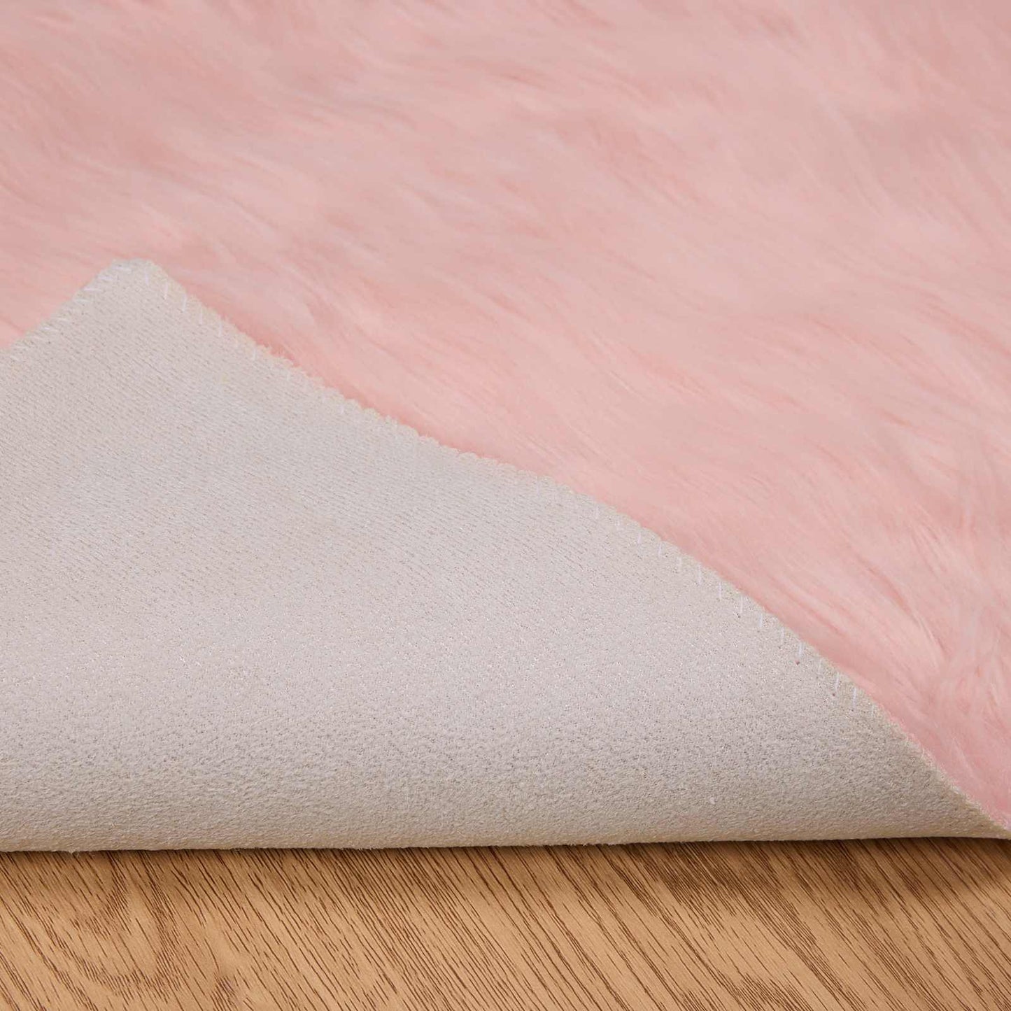 Faux Sheepskin Rug Tafalla Pink 160 x 230 cm Polyester