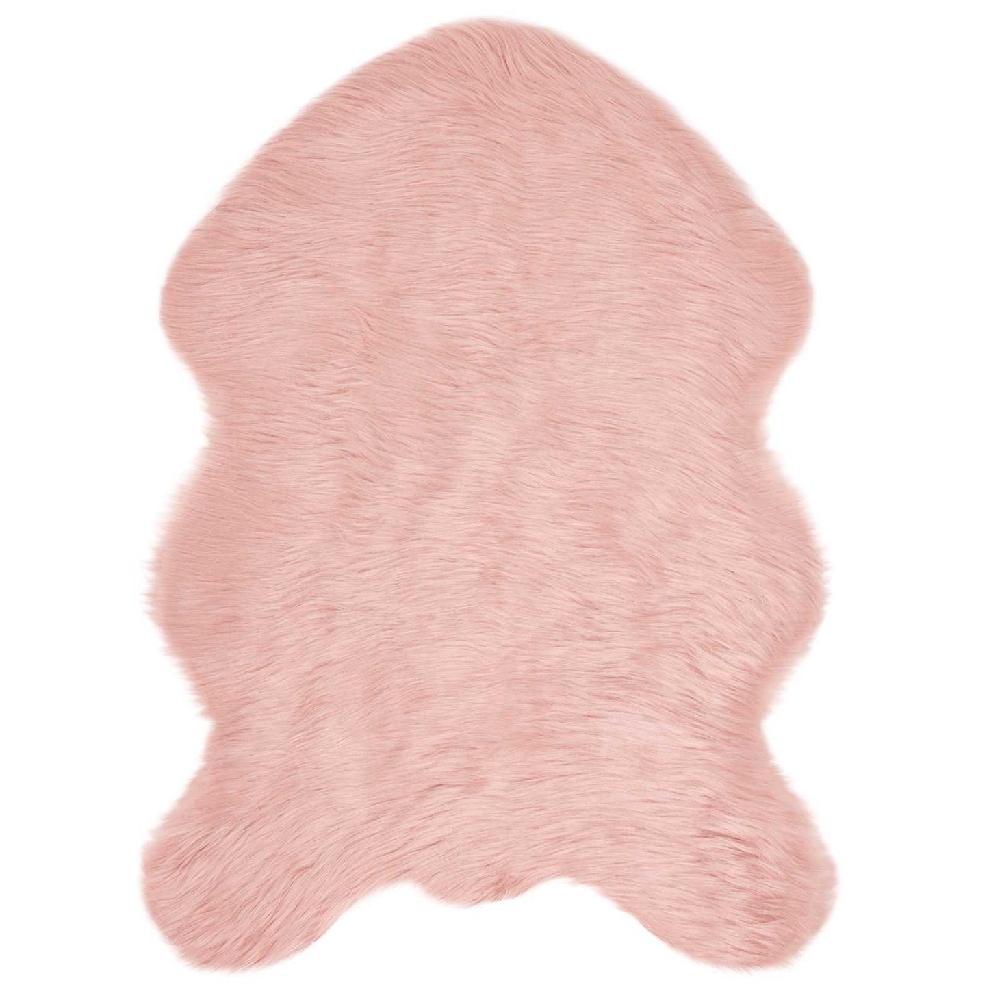 Tapis imitation peau de mouton Tafalla Rose 60 x 90 cm Polyester