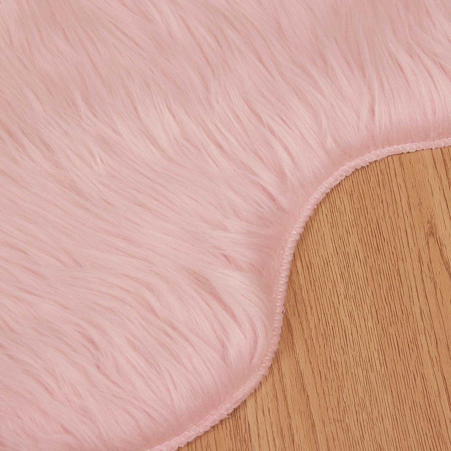 Tapis en fausse fourrure Tafalla Rose 80 x 120 cm Polyester