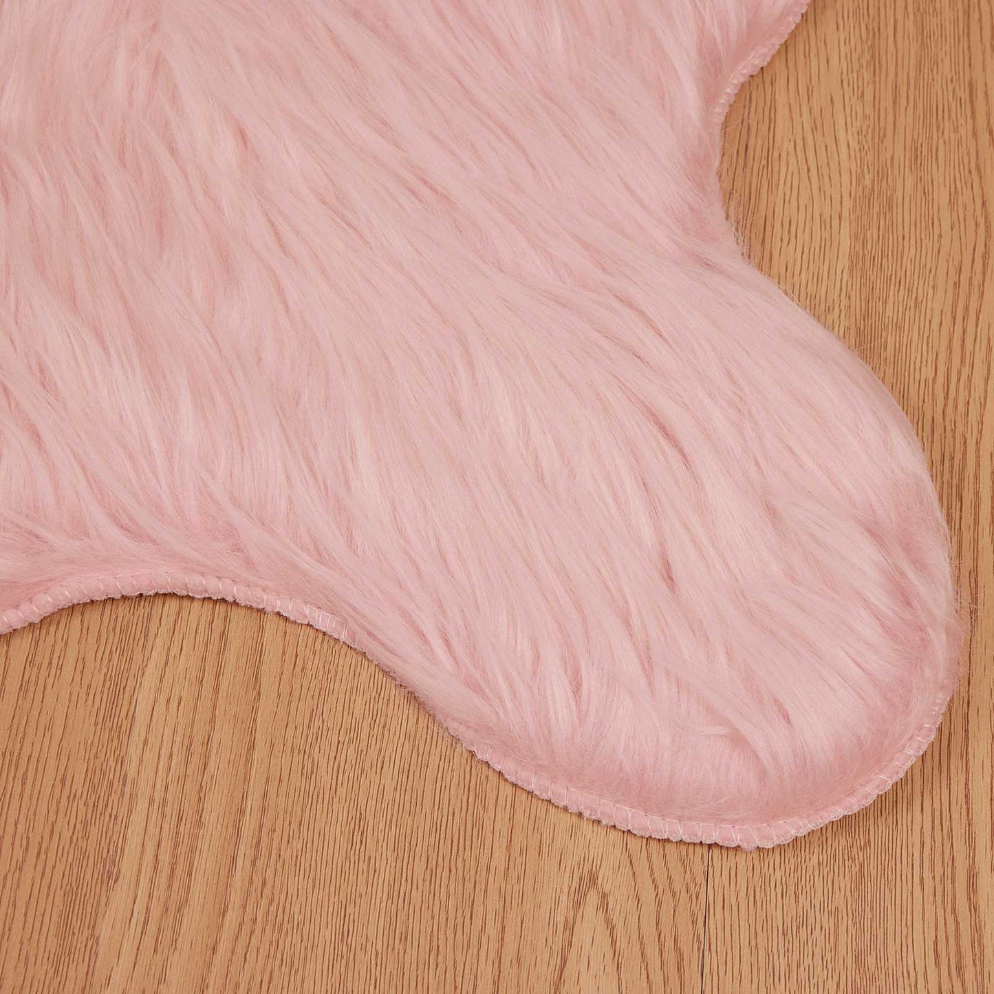 Tapis en fausse fourrure Tafalla Rose 80 x 120 cm Polyester