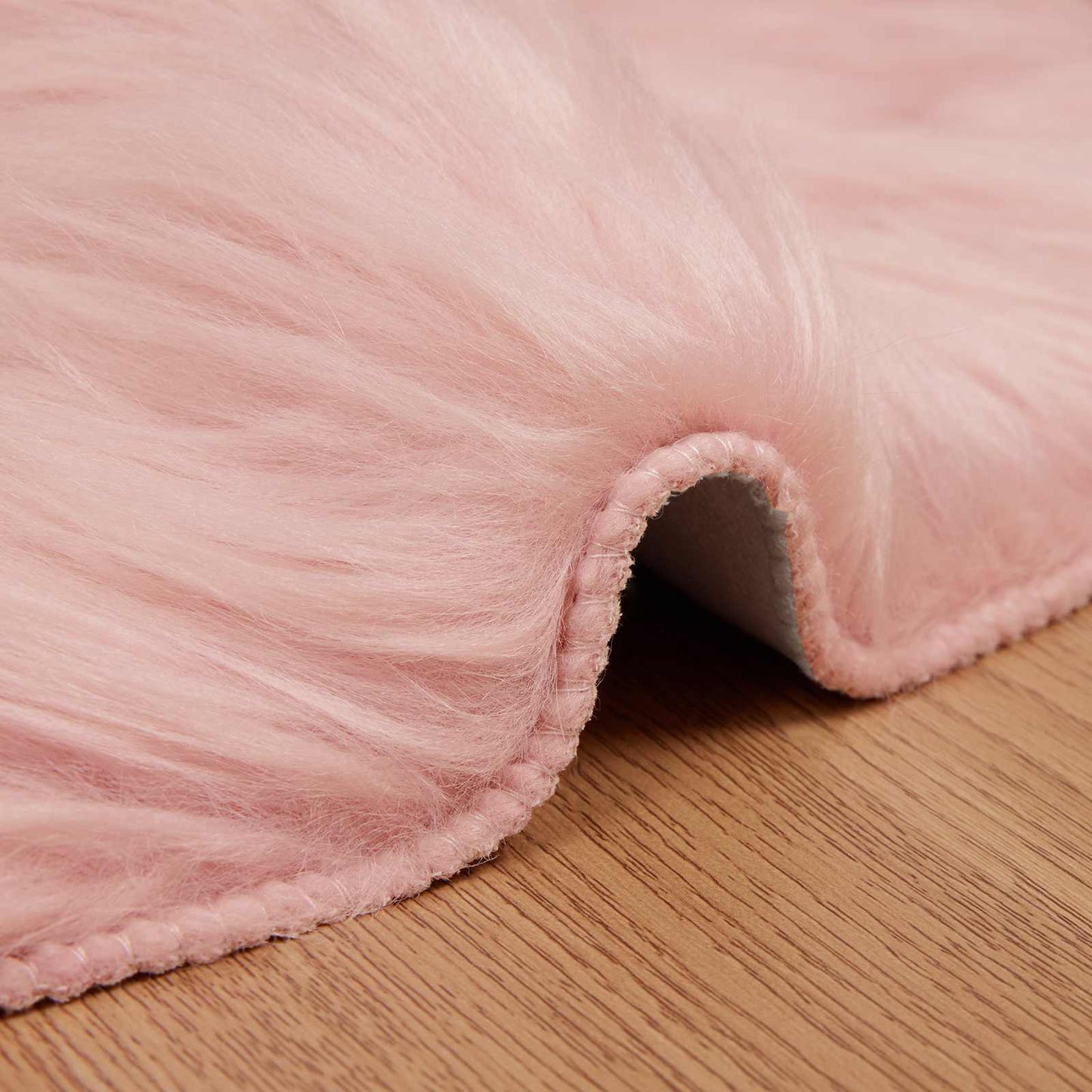 Tapis en fausse fourrure Tafalla Rose 80 x 120 cm Polyester