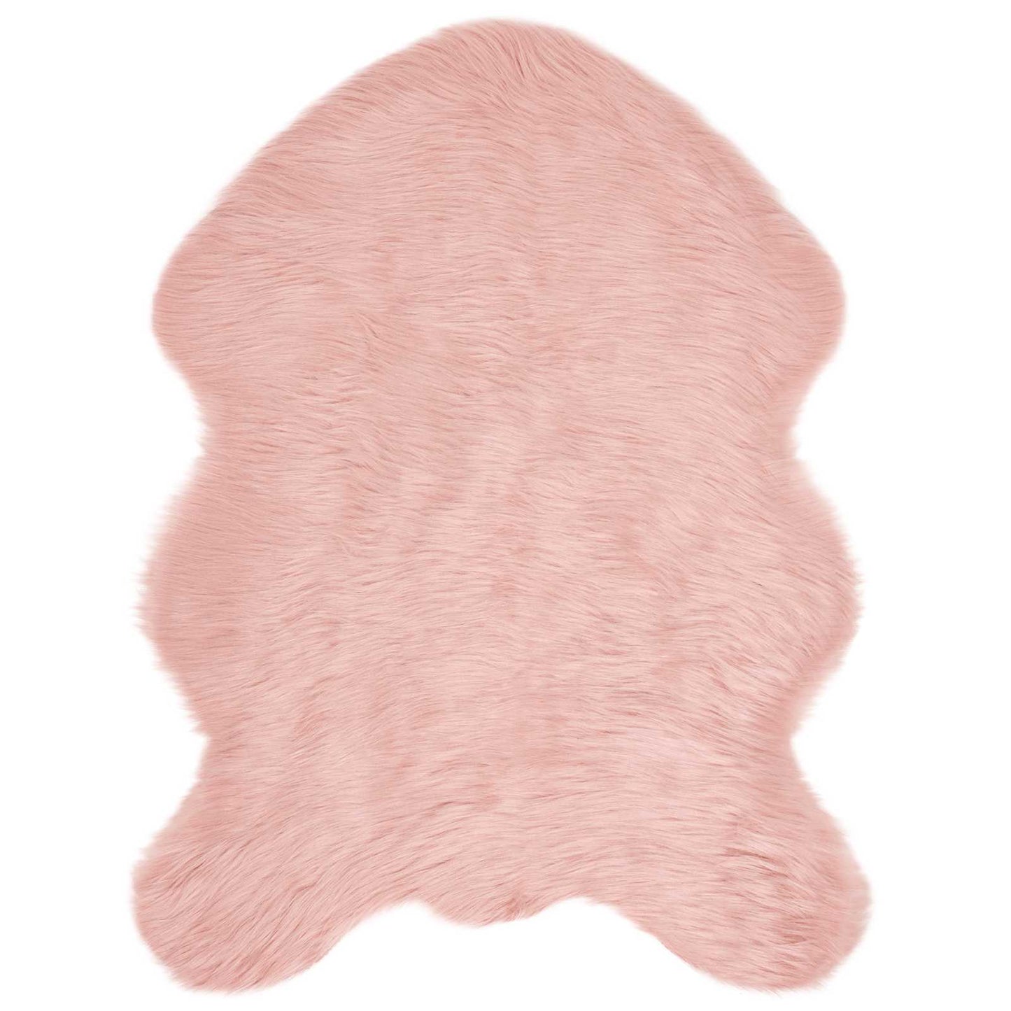 Tapis en fausse fourrure Tafalla Rose 80 x 120 cm Polyester