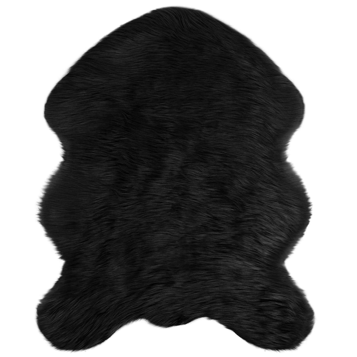 Tapis peau de mouton synthétique Tafalla Noir 50 x 80 cm Polyester