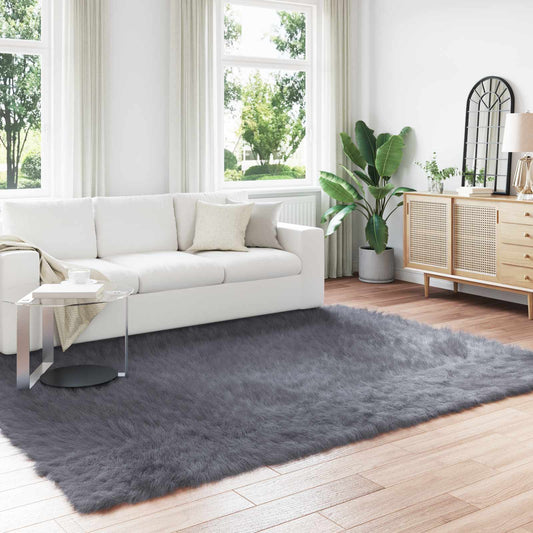 Kunstschaffell Teppich Tafalla Anthrazit 240 x 340 cm Polyester