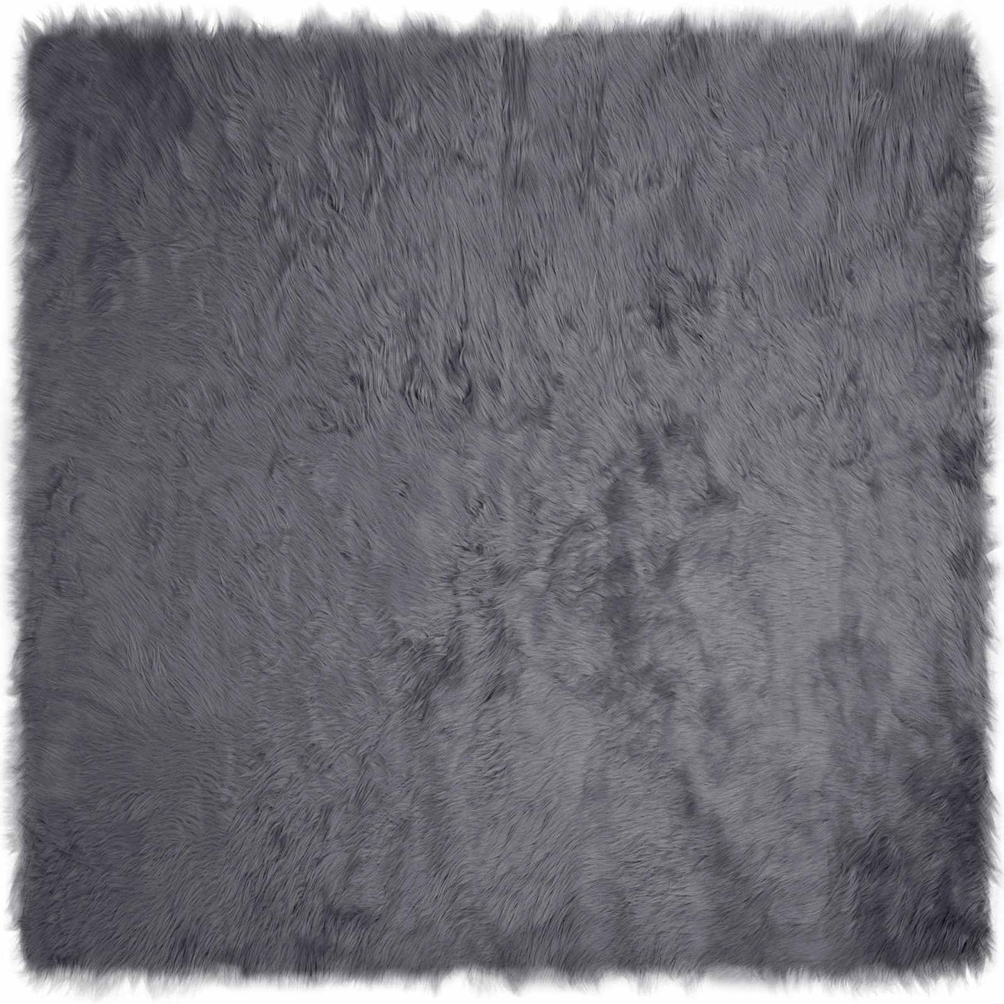 Kunstschaffell Teppich Tafalla Anthrazit 120 x 120 cm Polyester