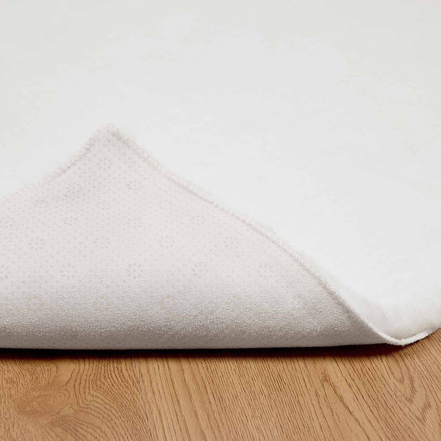 Faux Fur Rabbit Rug Olite White 80 x 150 cm Polyester