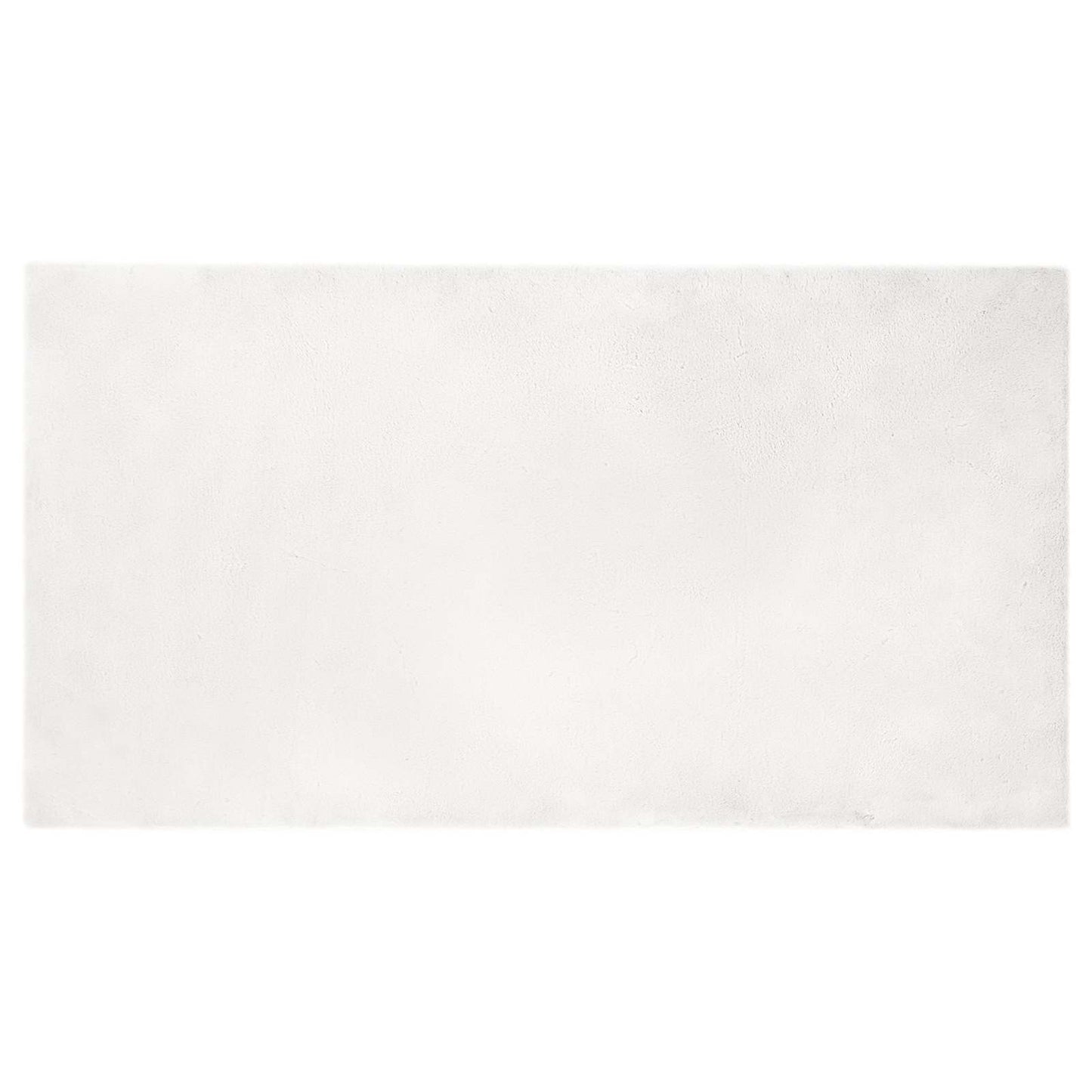 Faux Fur Rabbit Rug Olite White 80 x 150 cm Polyester