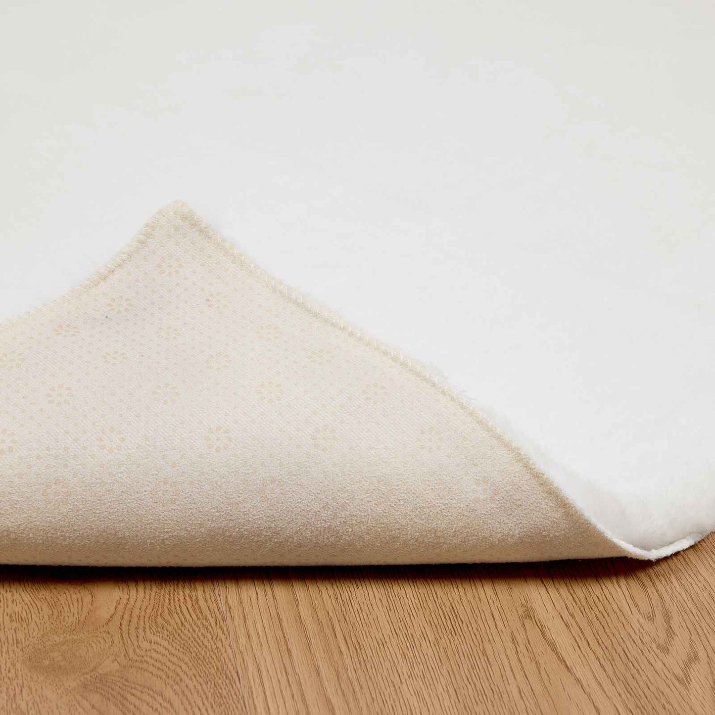 Faux Fur Rabbit Rug Olite White 80 x 250 cm Polyester
