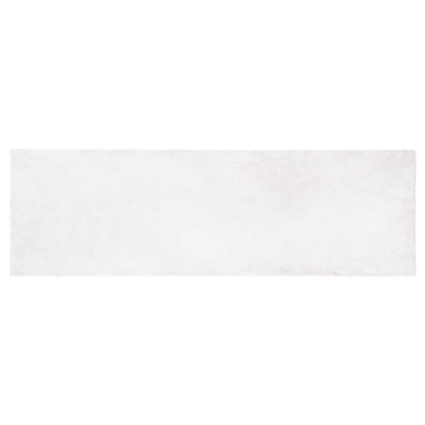 Faux Fur Rabbit Rug Olite White 80 x 250 cm Polyester