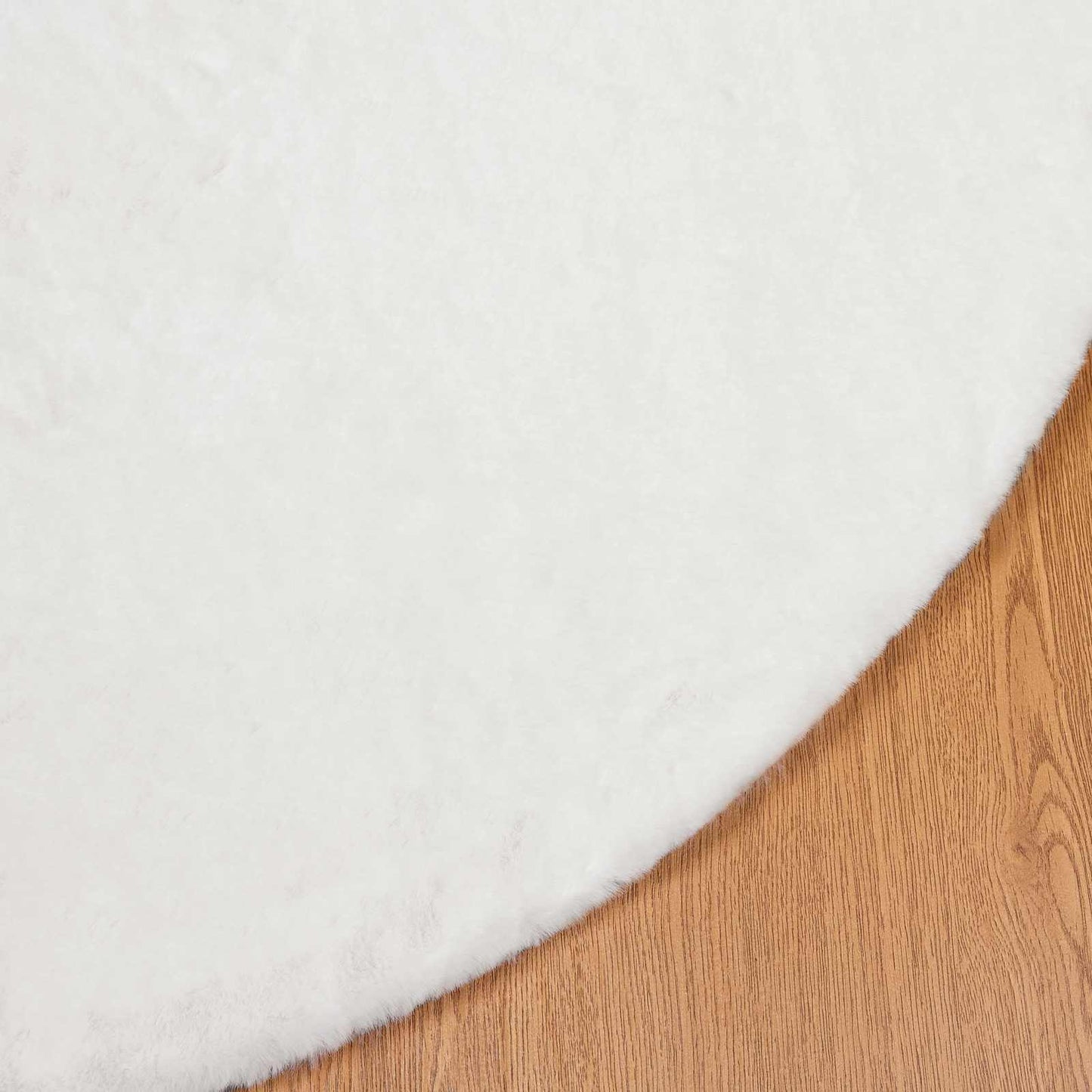 Tapis en fausse fourrure lapin Olite blanc Ø 120 cm polyester
