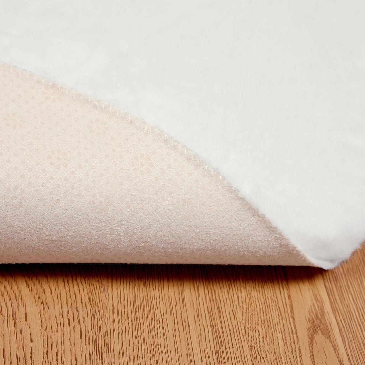 Tapis en fausse fourrure lapin Olite blanc Ø 120 cm polyester