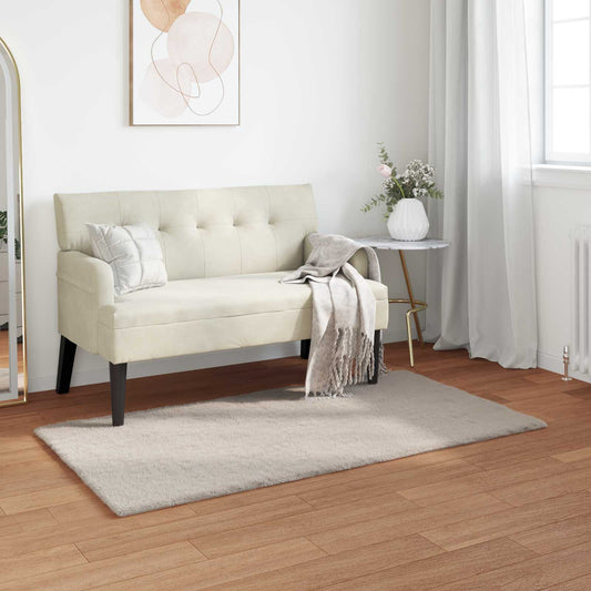 Faux Fur Bunny Rug Olite Beige 60 x 110 cm Polyester
