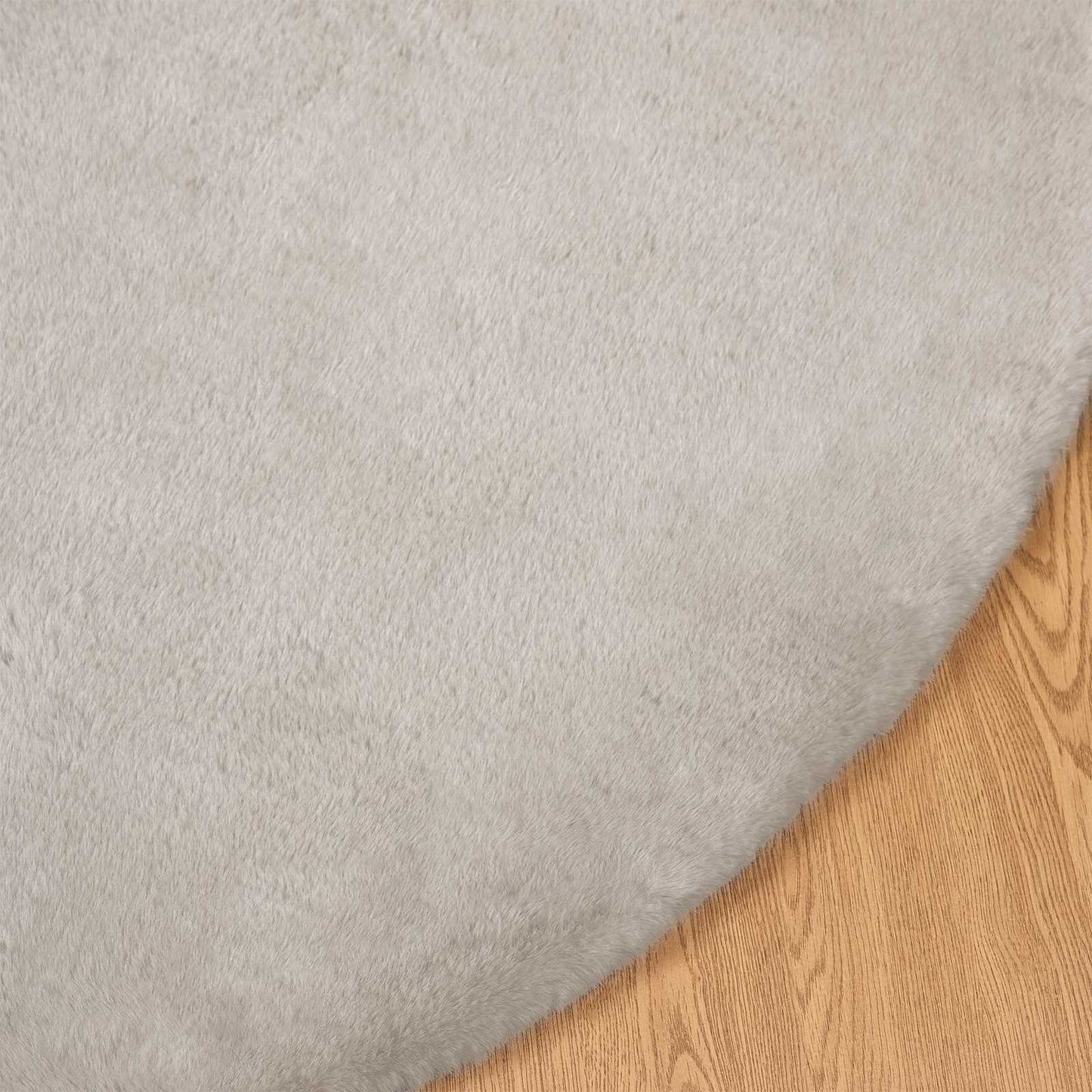 Tapis en fausse fourrure lapin Olite Beige Ø 120 cm Polyester