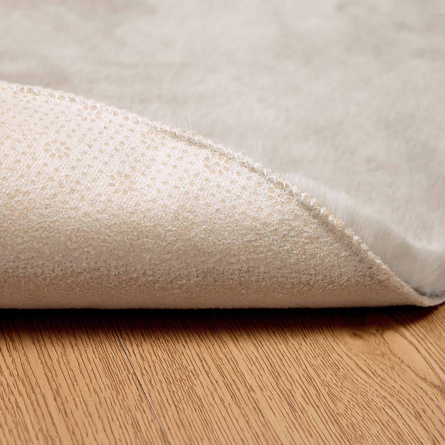 Tapis en fausse fourrure lapin Olite Beige Ø 120 cm Polyester