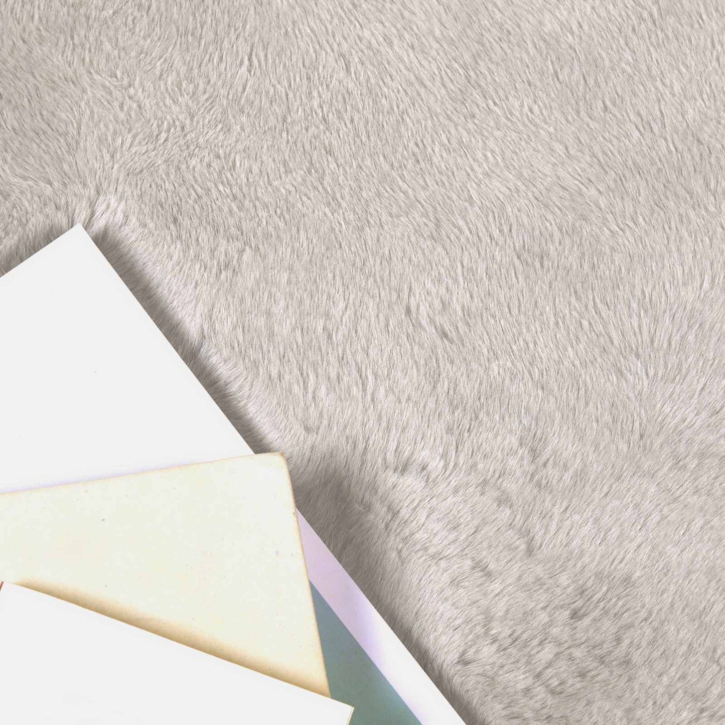 Kunstfell Hasen Teppich Olite Beige 80 x 120 cm Polyester